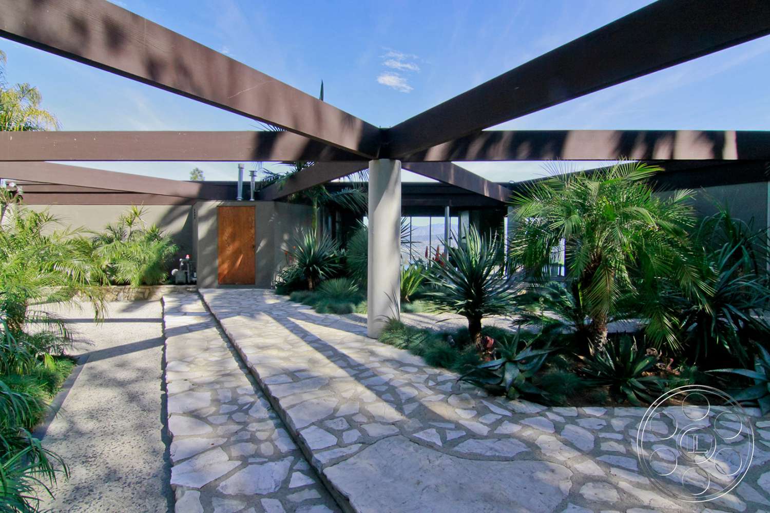 Retro 19 - patio, porch, outdoors, flagstone, pergola