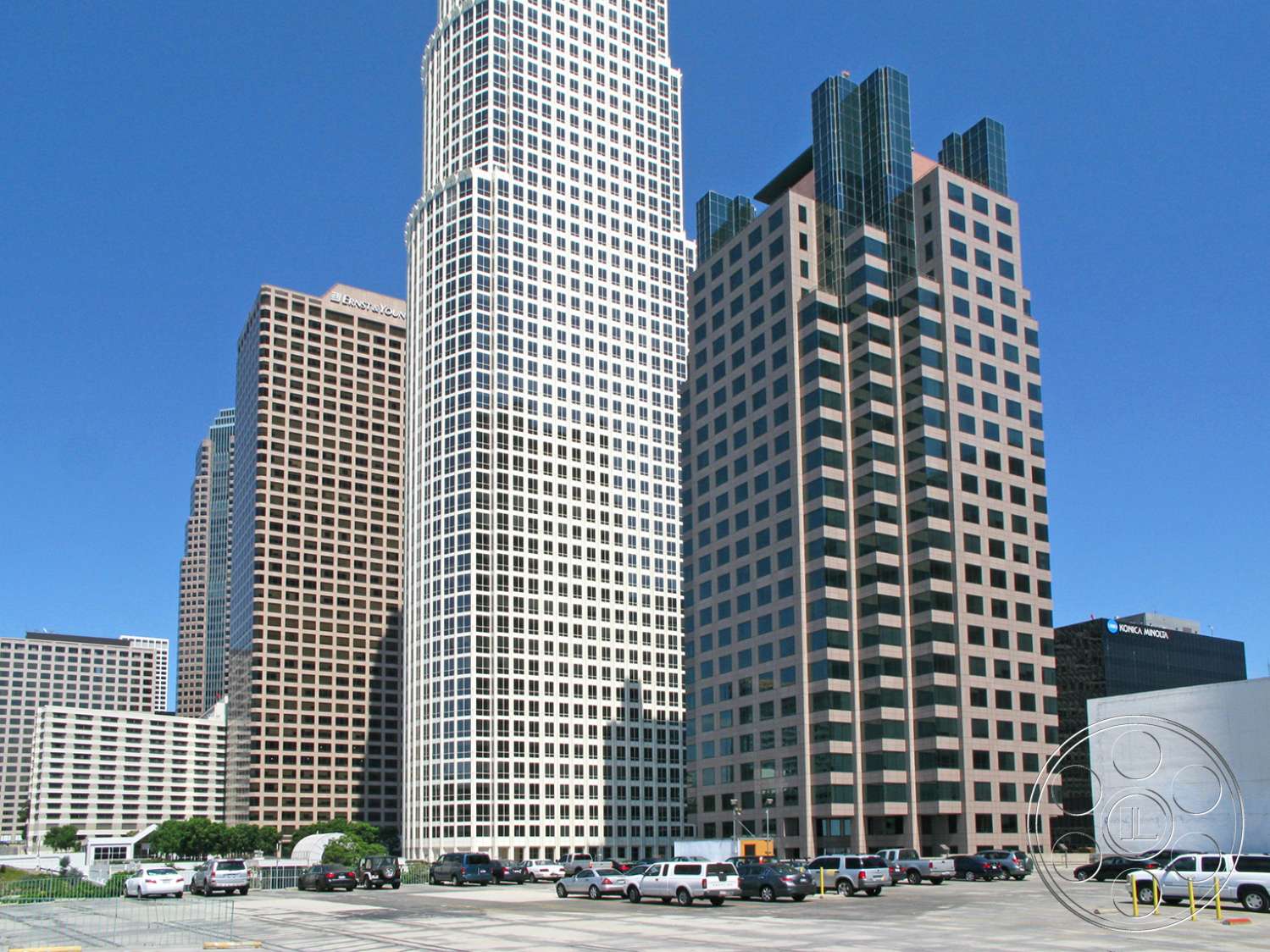 Rooftop 6 - car, transportation, automobile, vehicle, office building, urban, city, downtown, high rise, apartment building, condo