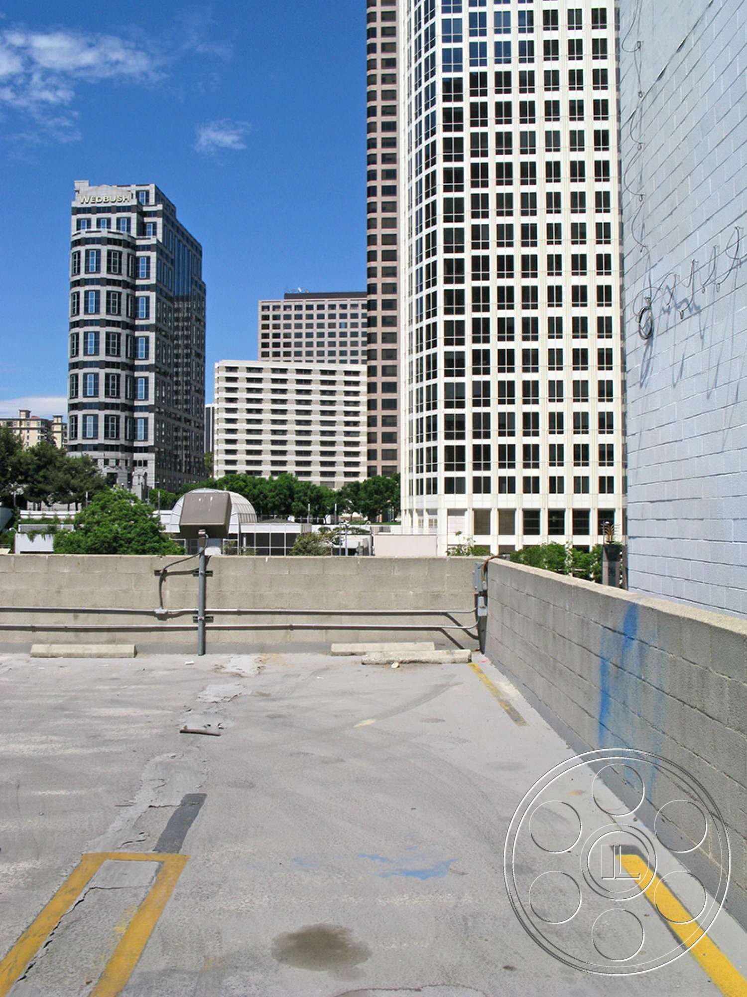 Rooftop 6 - road, tarmac, asphalt, office building, urban, city, downtown, metropolis, high rise, apartment building