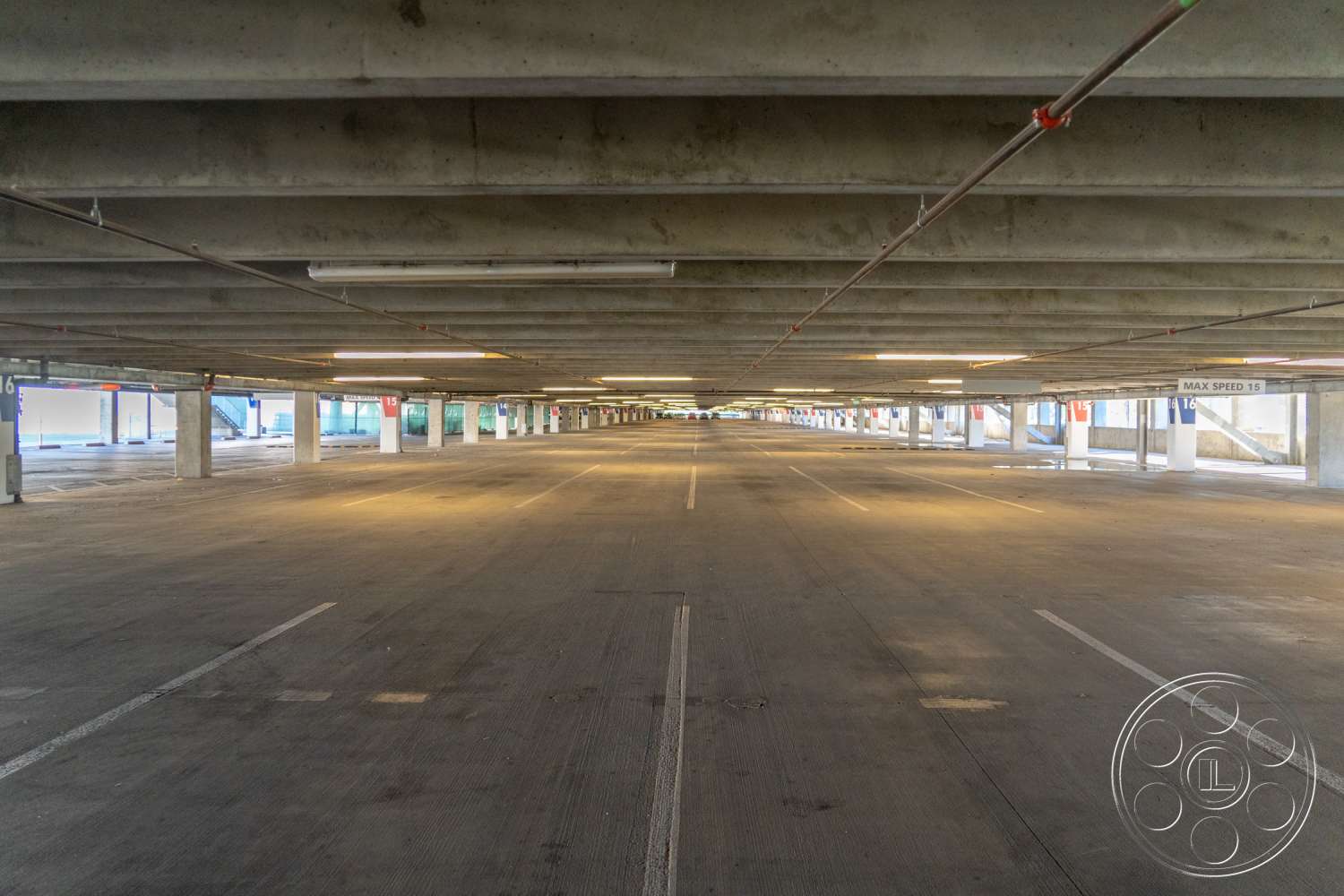 School 3 - car, transportation, automobile, vehicle, parking lot, parking, tarmac, asphalt, tunnel