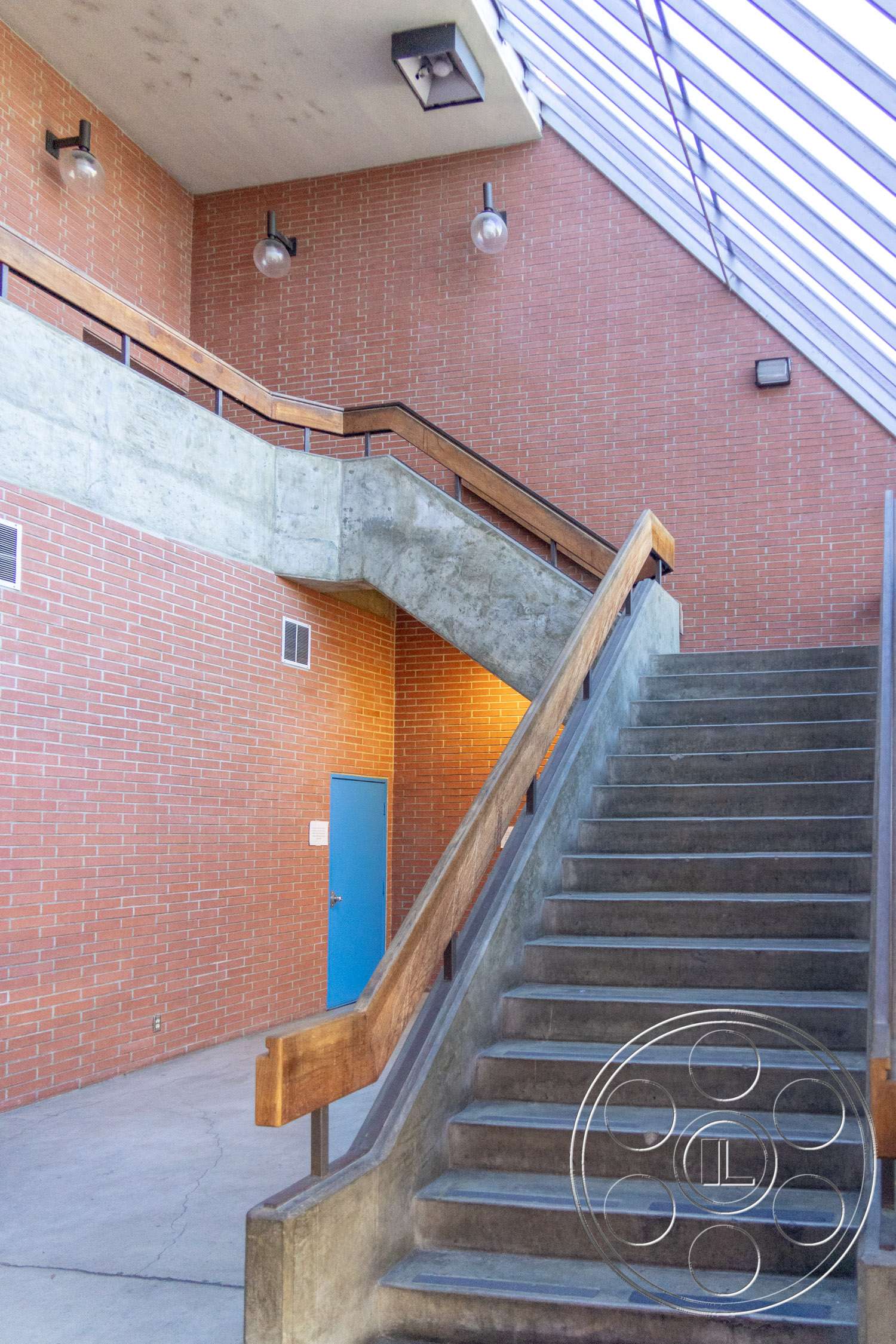 School 3 - handrail, banister, staircase, railing