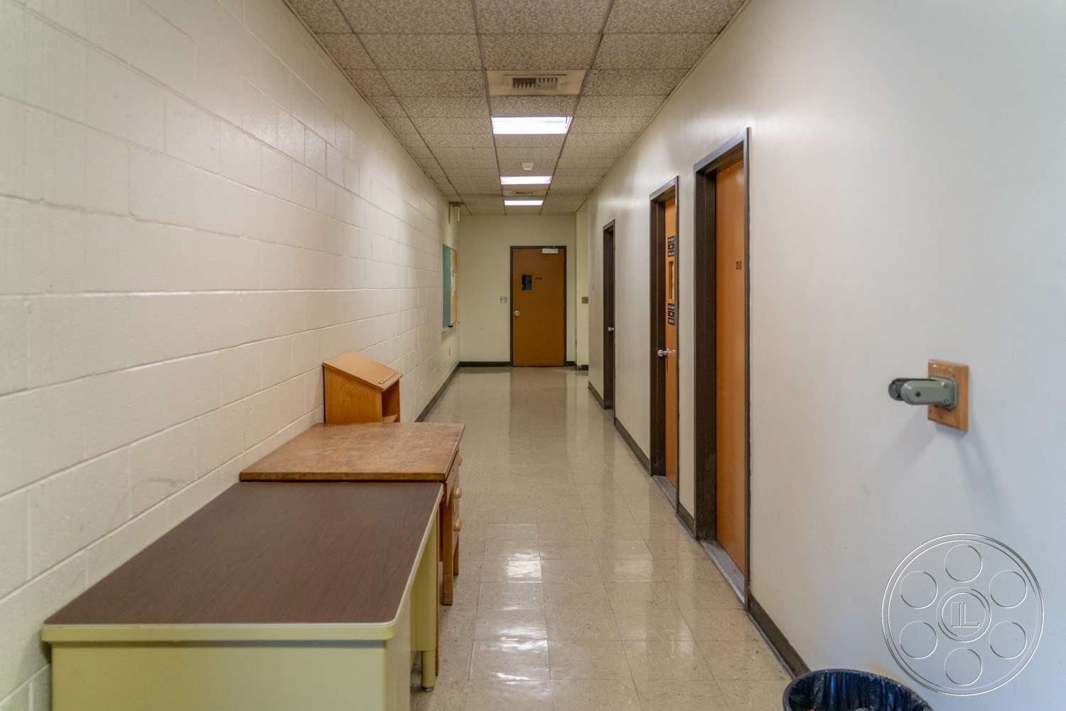 School 3 - wood, corridor