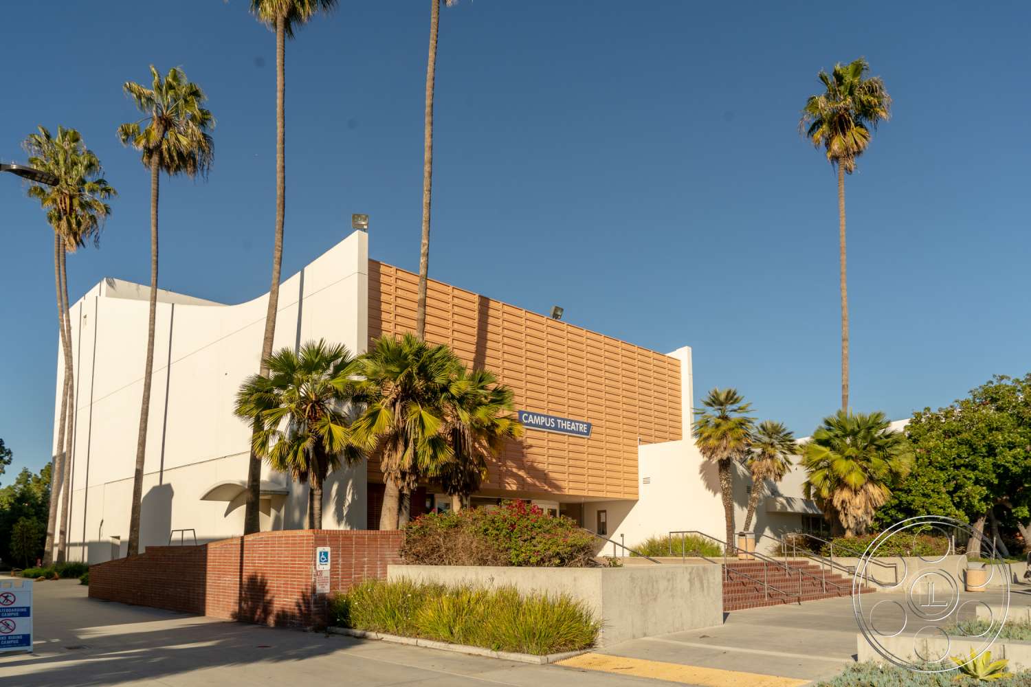 School 3 - office building, tree, arecaceae, palm tree