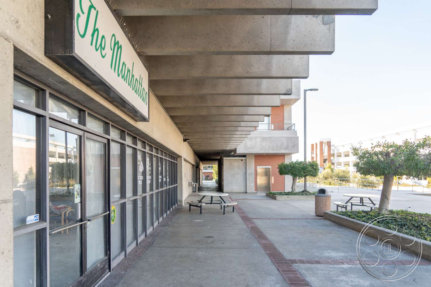 School 3 - corridor, flagstone, handrail, banister