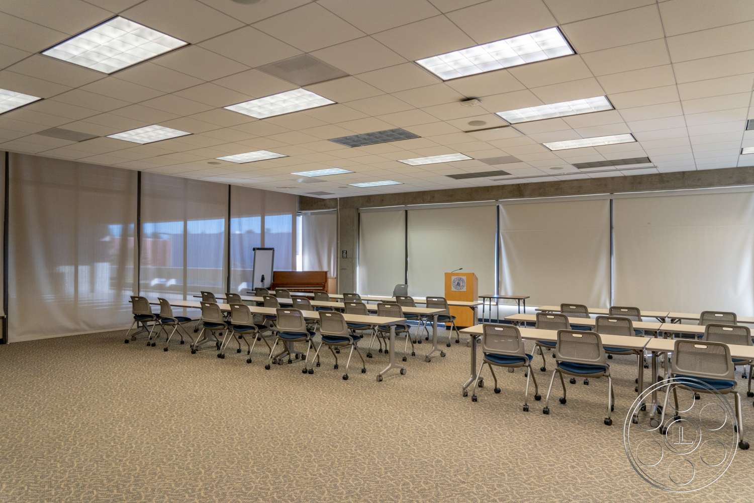 School 3 - indoors, furniture, room, chair, meeting room, conference room