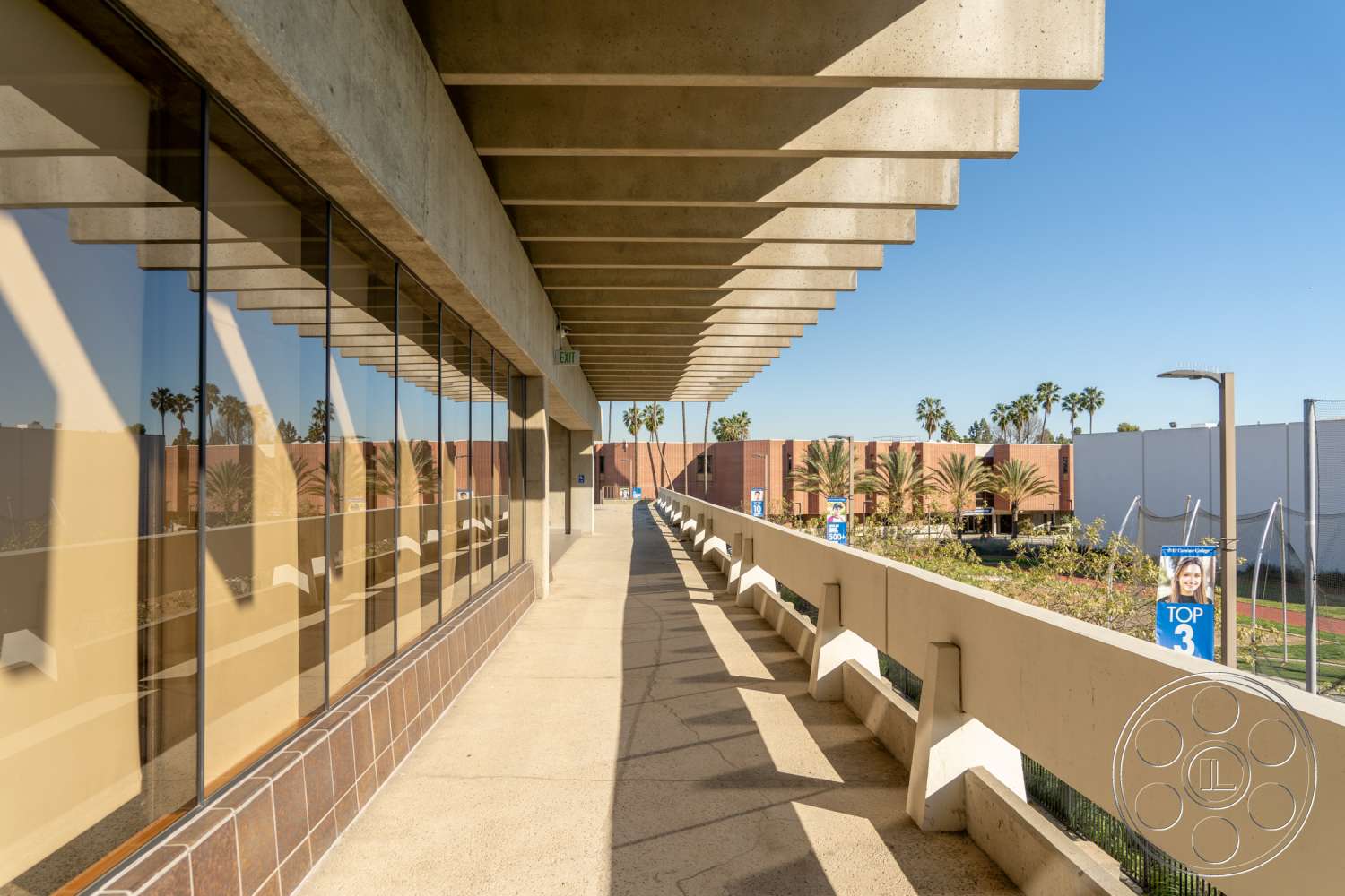School 3 - corridor, handrail, banister, railing