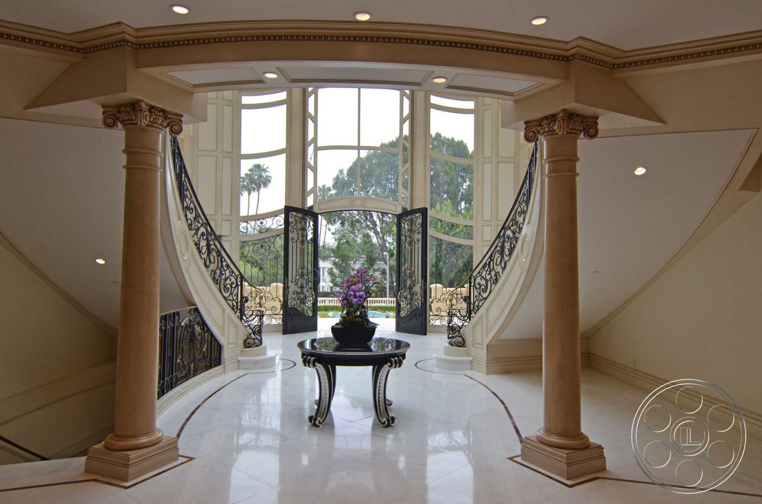 Tiffany Estate - indoors, room, living room, handrail, banister