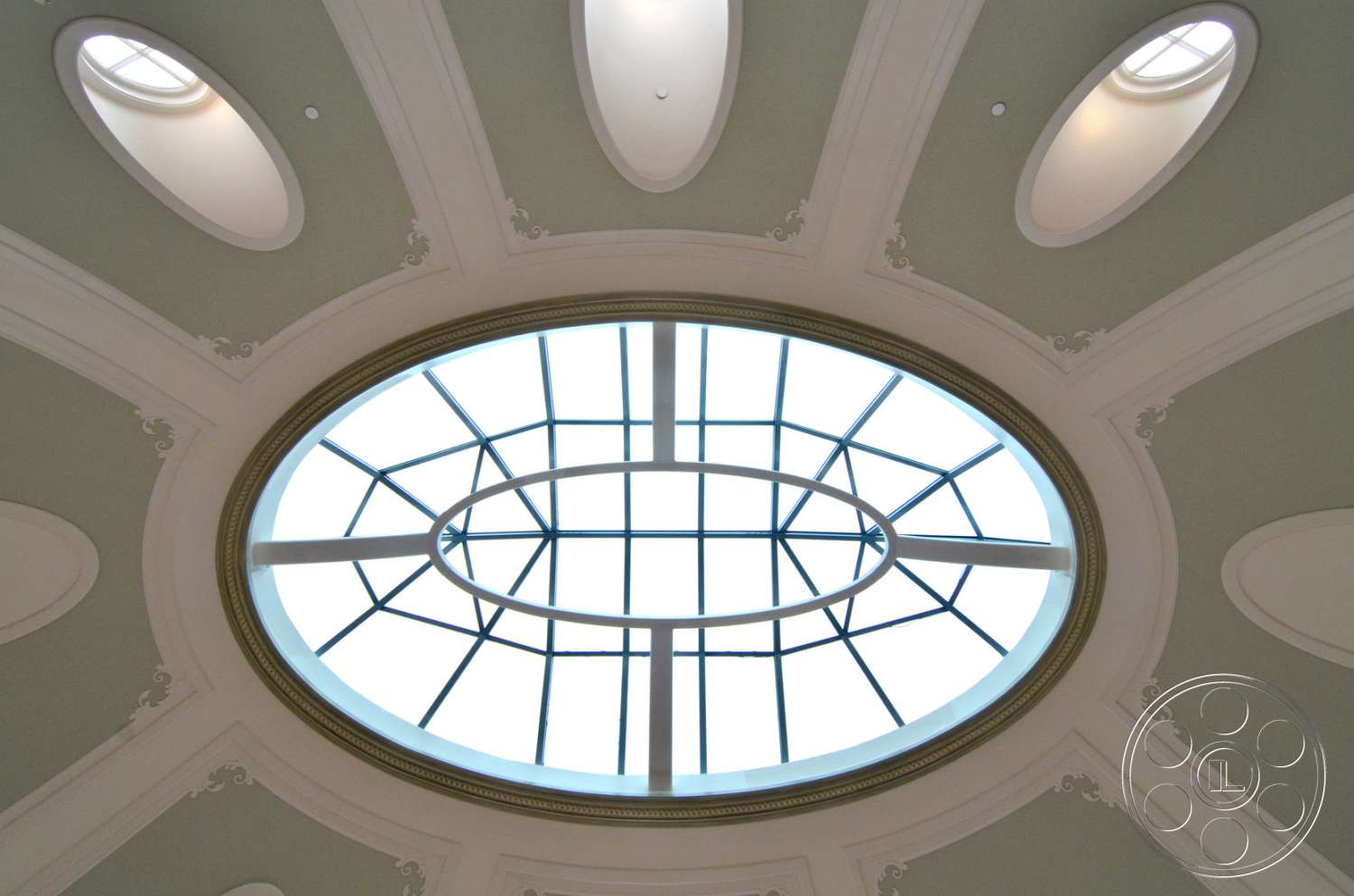 Tiffany Estate - window, skylight, tower, clock tower