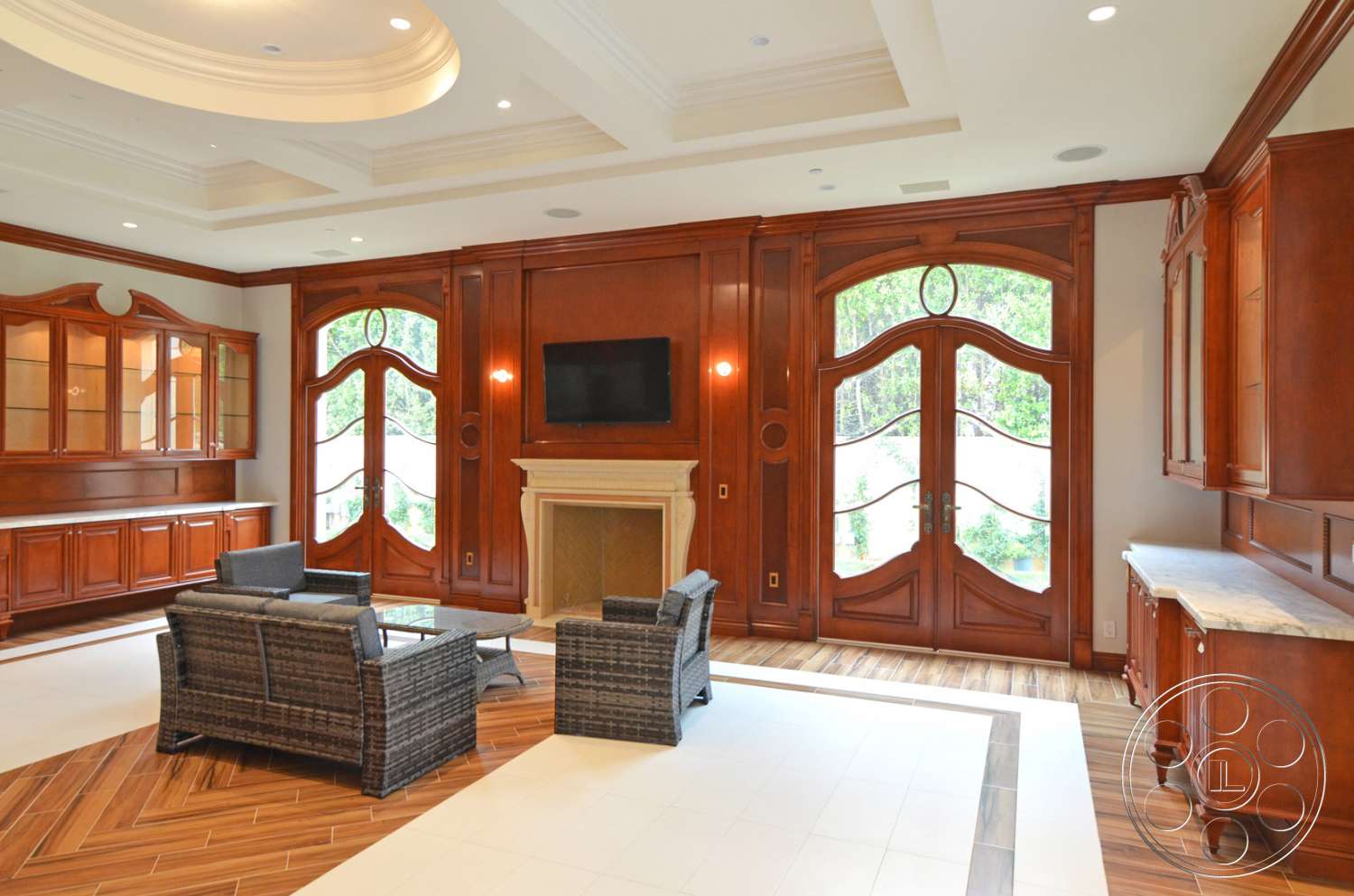 Tiffany Estate - indoors, wood, furniture, room, living room, rug, hardwood