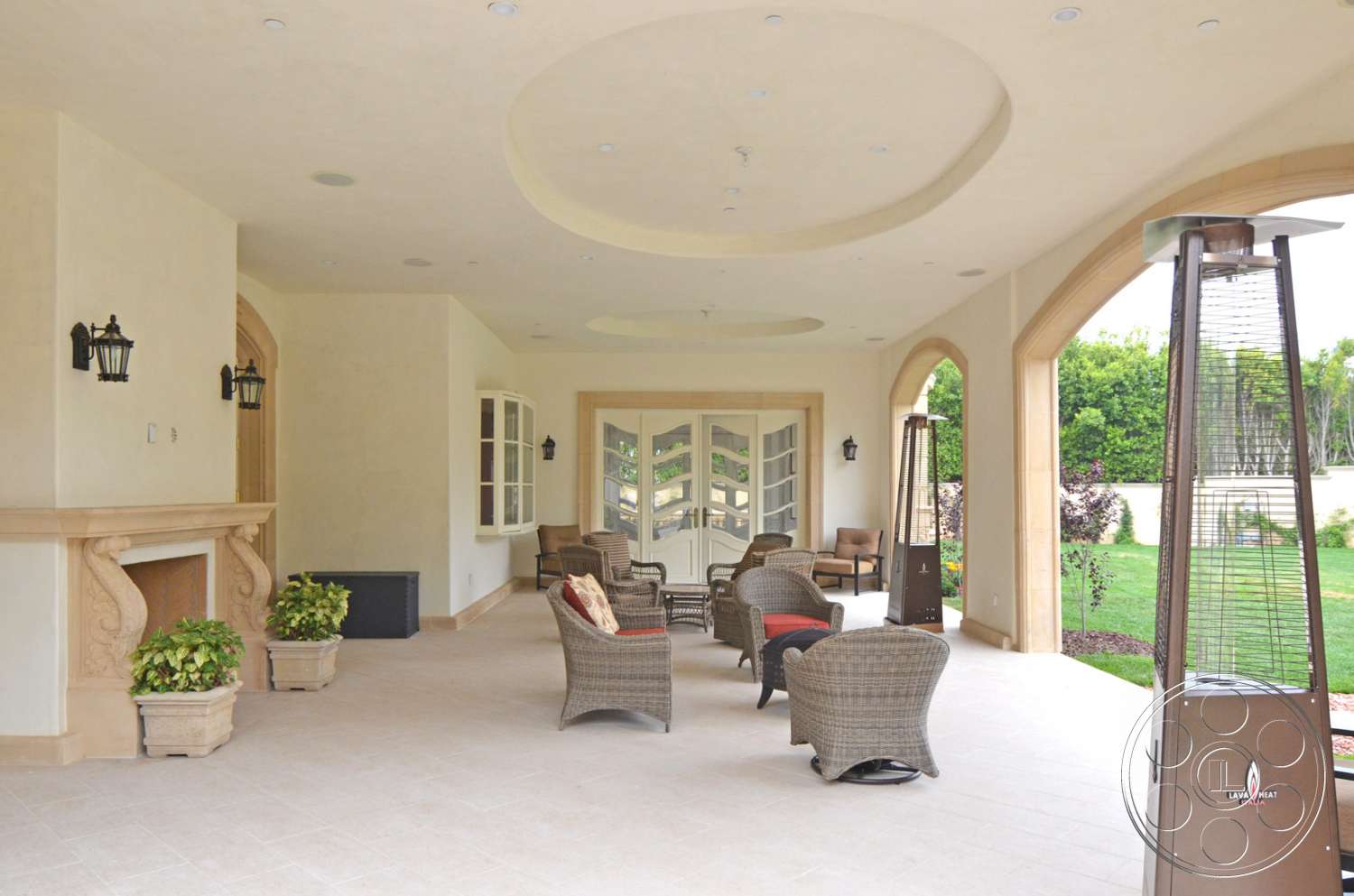 Tiffany Estate - patio - indoors, furniture, room, living room, couch, chair, patio