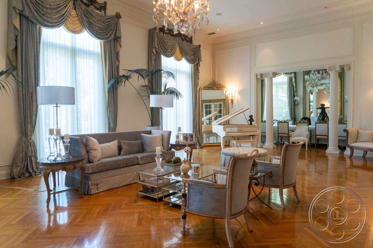 Mansion 1 - indoors, wood, furniture, table, room, living room, couch, chair, hardwood