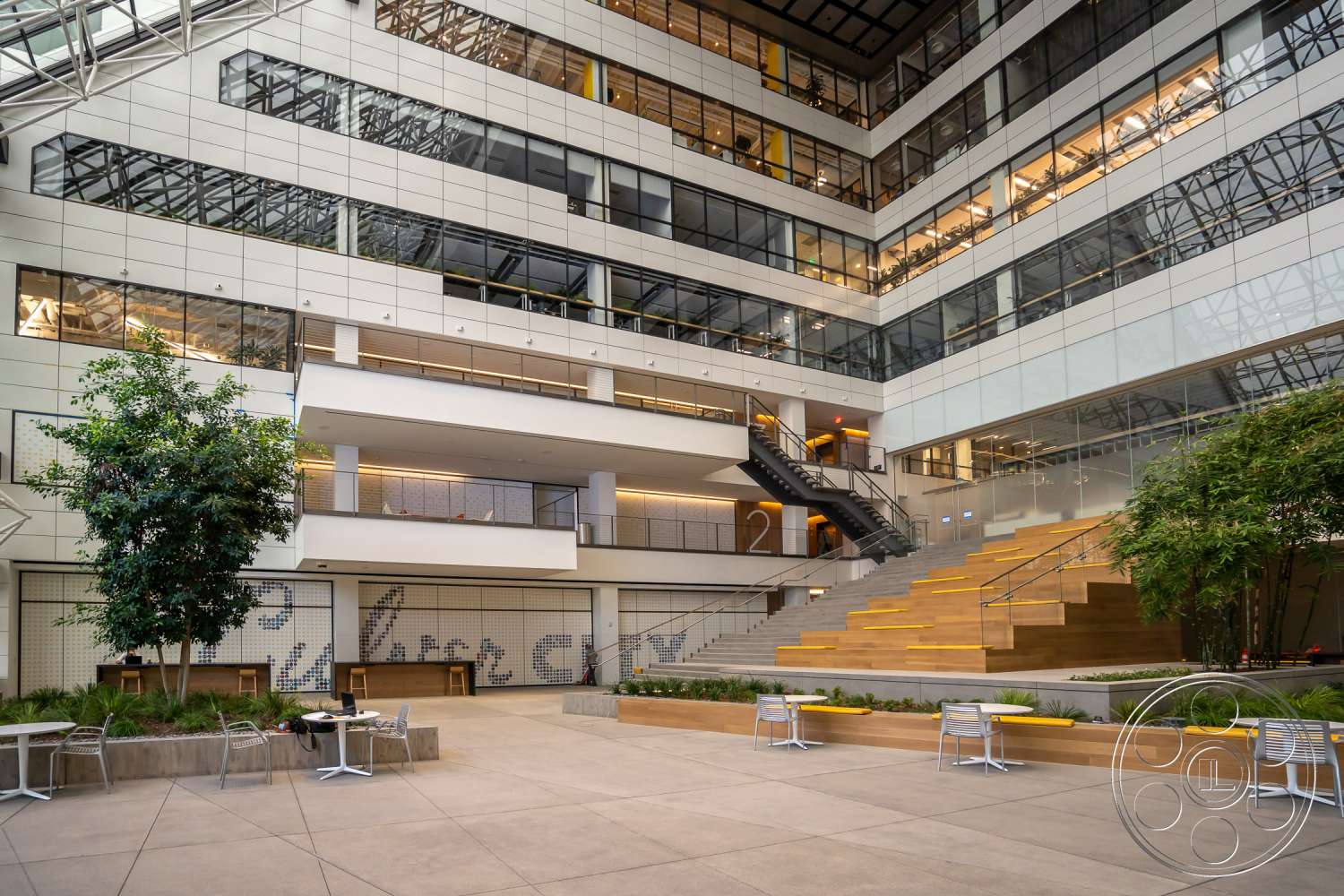 The Atrium - transportation, vehicle, office building, handrail, banister, aircraft, airplane, convention center