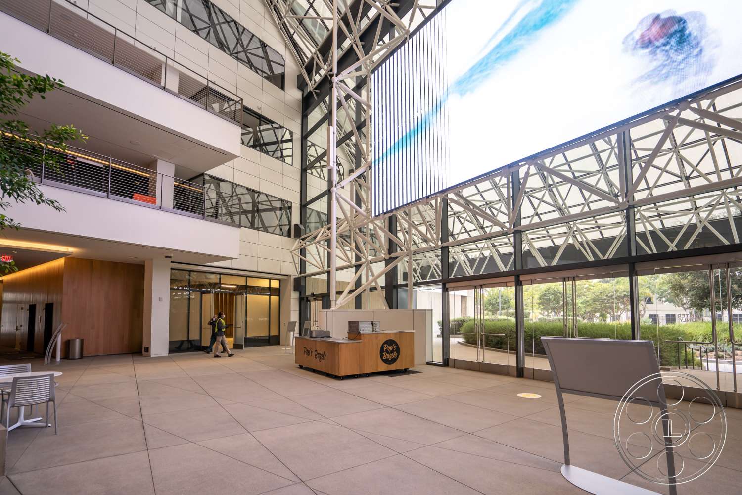 The Atrium - indoors, furniture, room, lobby, office building, convention center