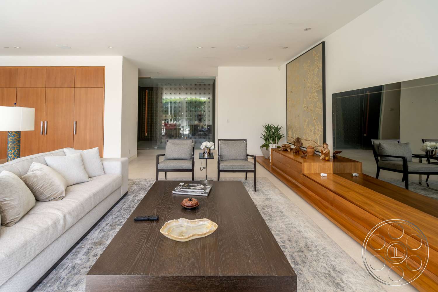 Modern 14 - indoors, wood, furniture, table, room, living room, couch, coffee table, rug, chair, hardwood, monitor, display