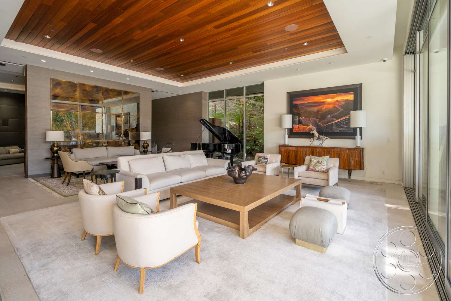 Modern 14 - indoors, wood, furniture, table, room, living room, couch, coffee table, rug, monitor, display