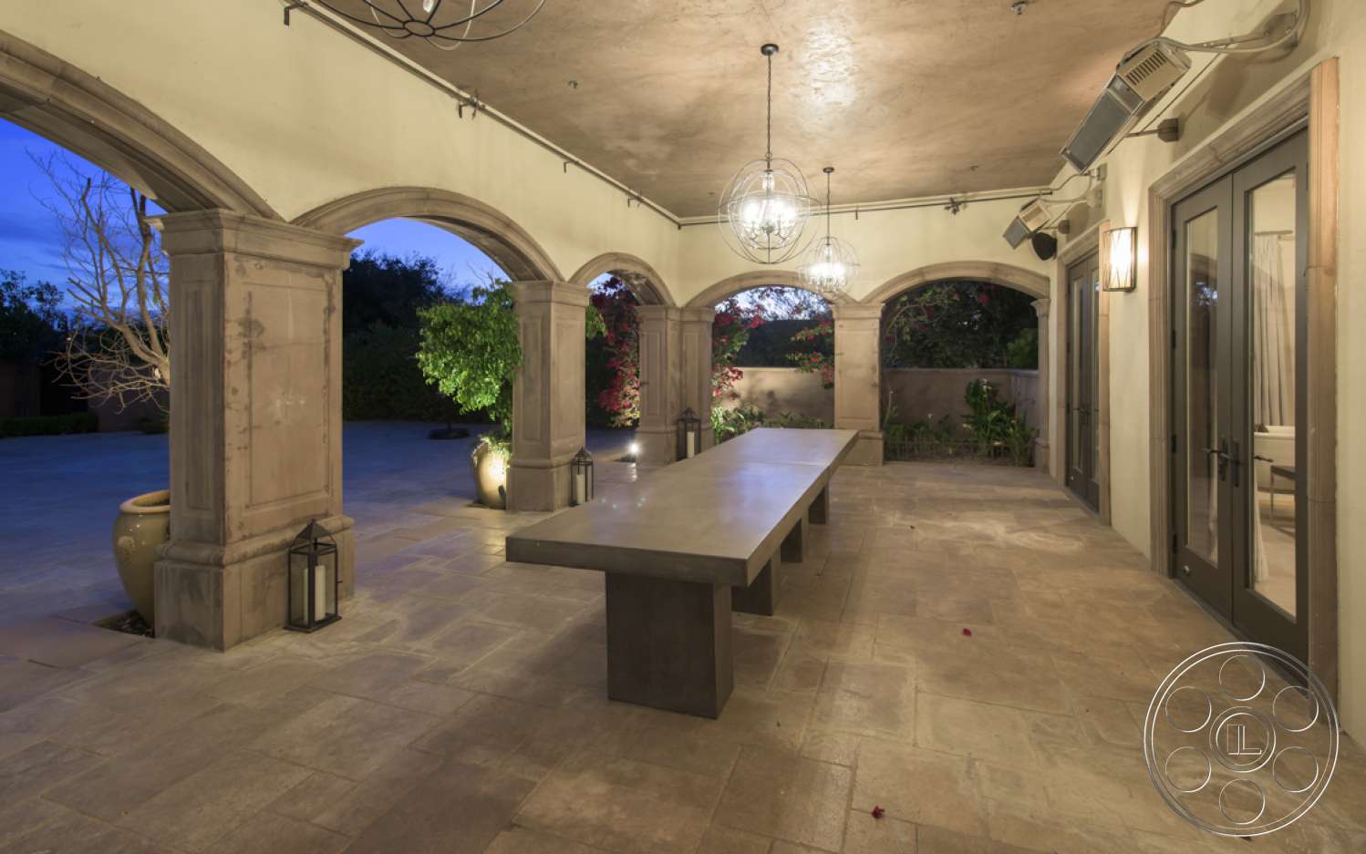 Spanish 121 - indoors, furniture, flagstone, bench