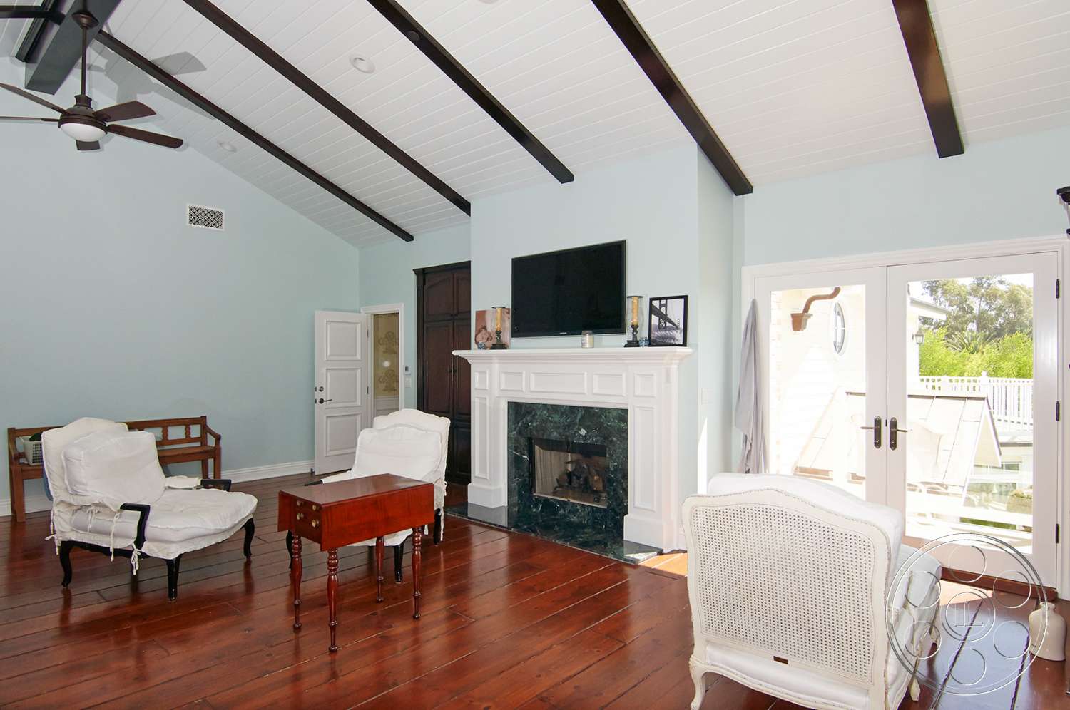 Cape Cod 4 - indoors, wood, room, living room, hardwood, ceiling fan, appliance