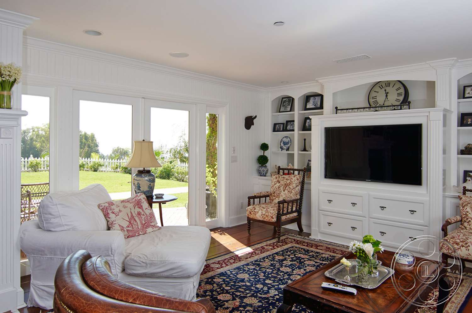 Cape Cod 4 - indoors, furniture, table, room, living room, couch, rug, monitor, display, entertainment center