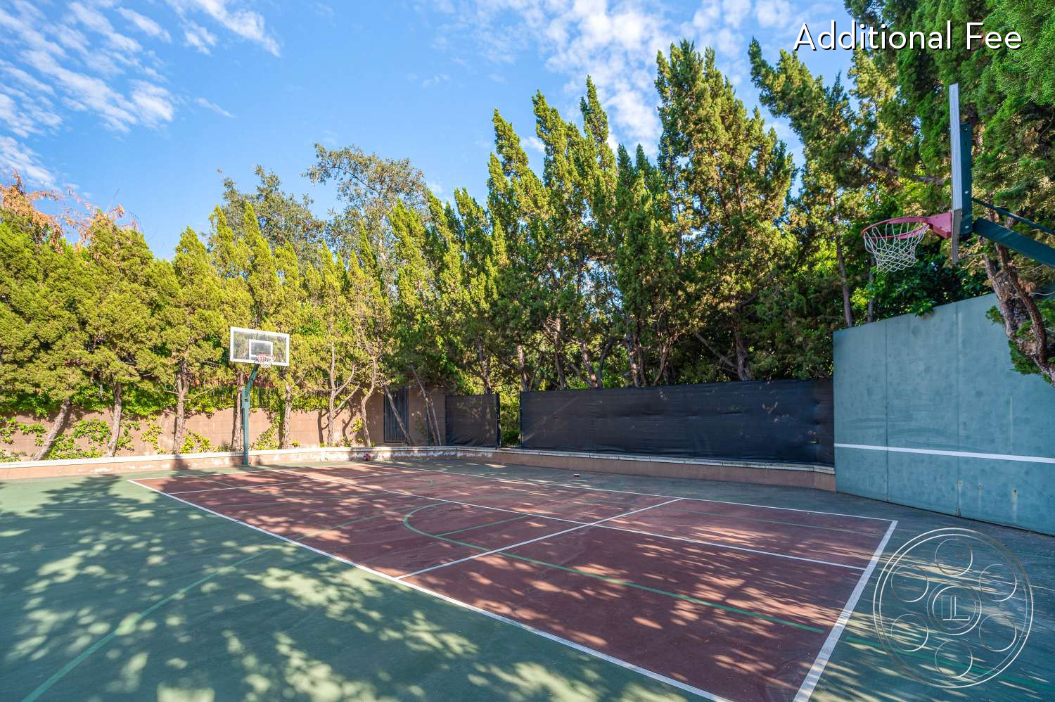 Pasadena Princess® - outdoors, fence, Sport, Trees, Basketball Court, Basketball, handball court