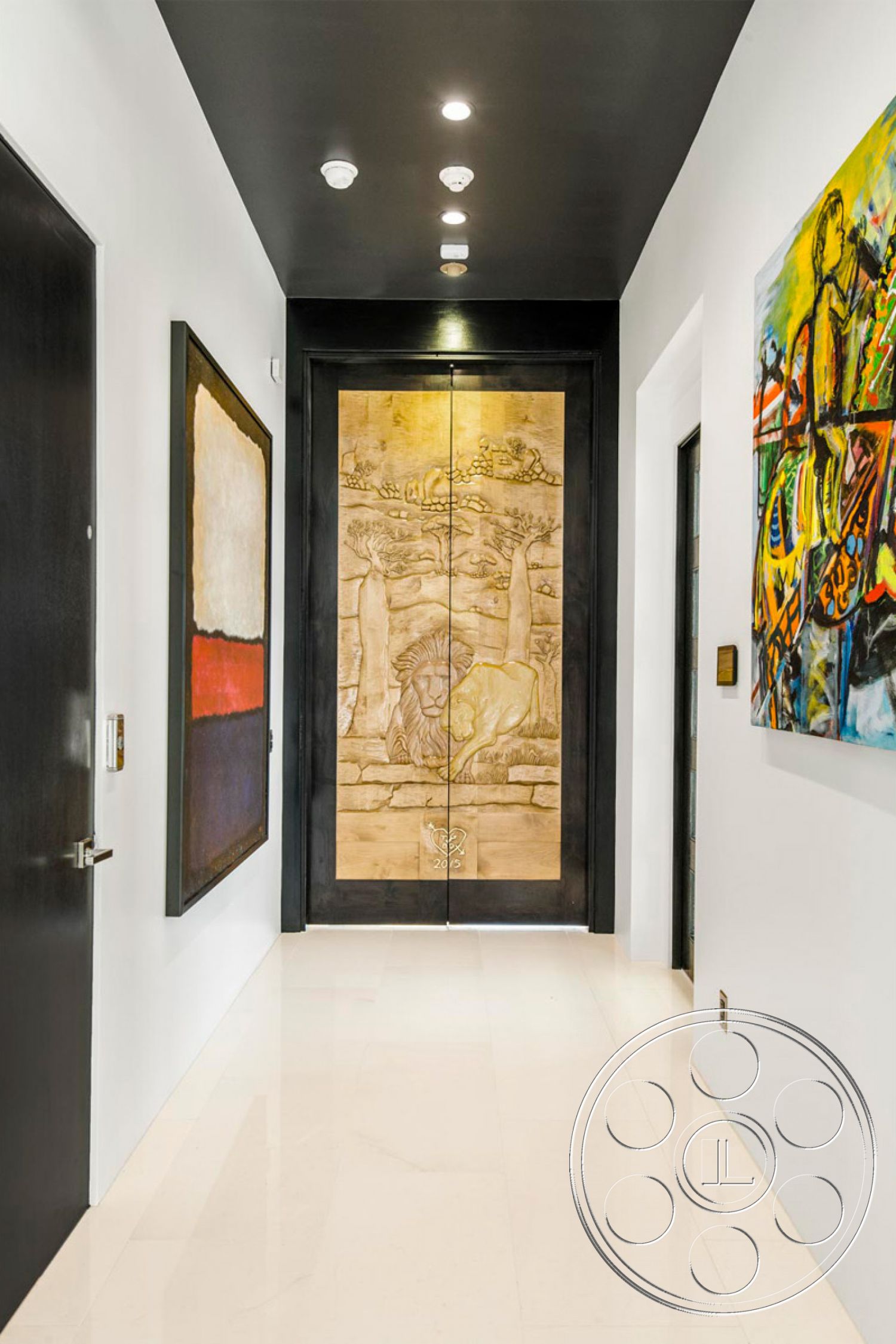Mansion 126 - hallway, corridor, wood, door, Art, carved door