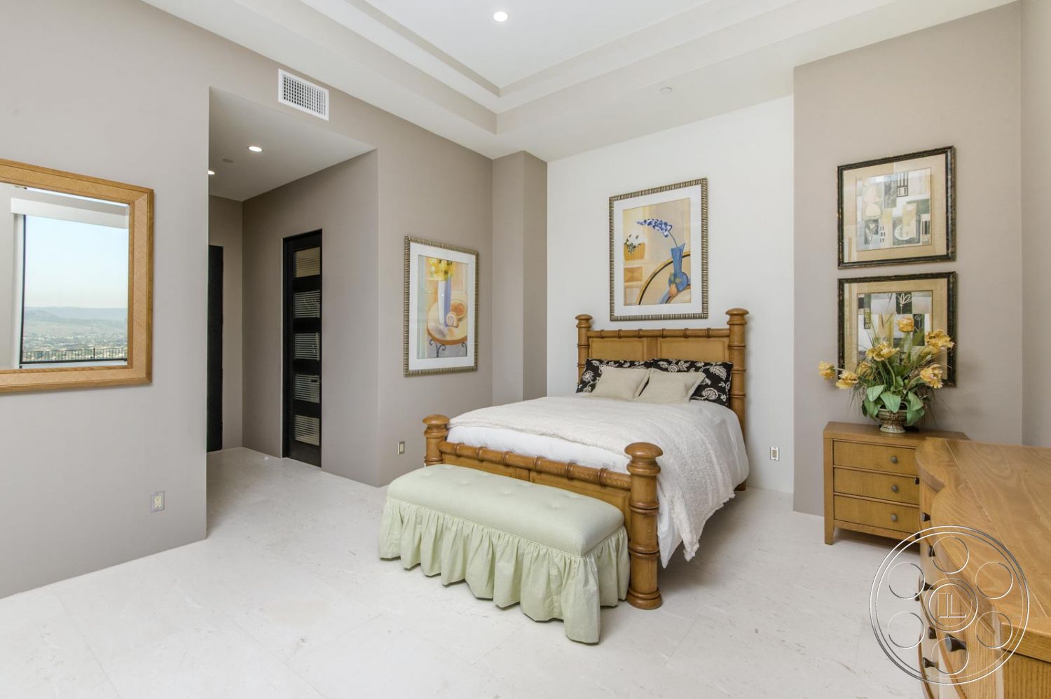 Mansion 126 - Indoors, Room, Furniture, bed, wood, Bedroom, painting, dresser, bedroom bench