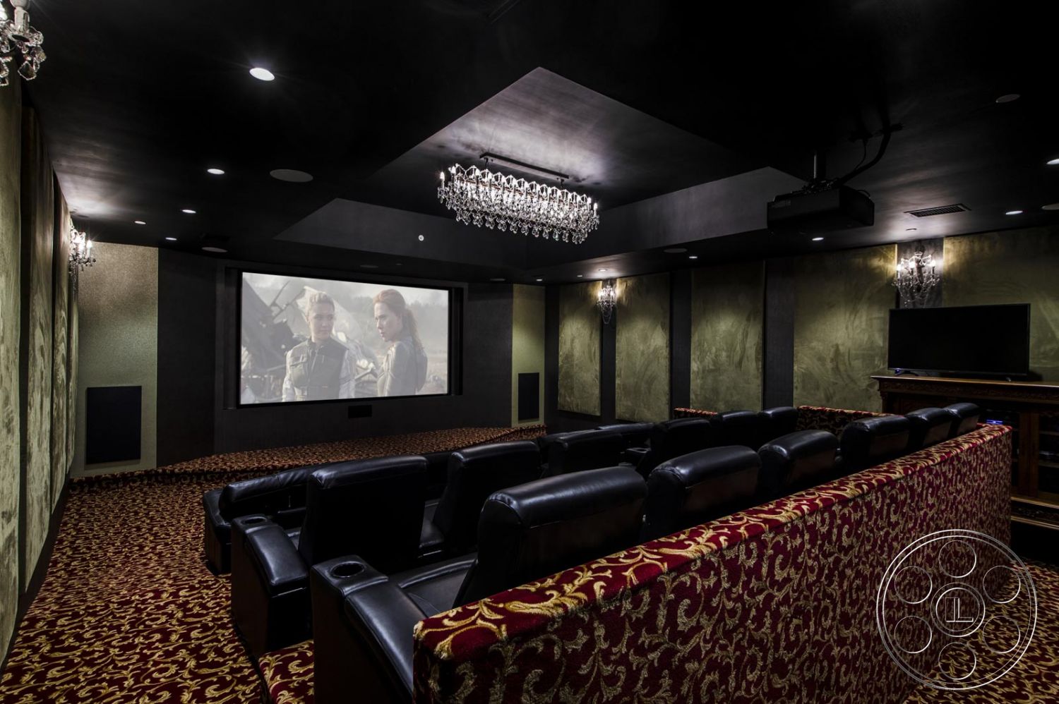 Mansion 126 - Indoors, Furniture, Couch, lighting, chairs, Home Theater, seating