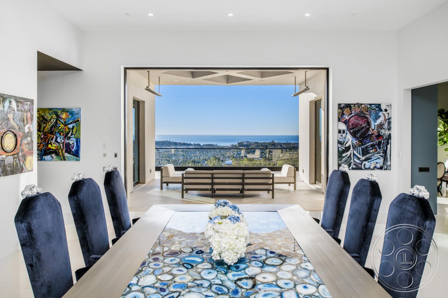 Mansion 126 - Indoors, Furniture, dining room, patio, Housing, Building, Bench, dining table, chairs, patio furniture