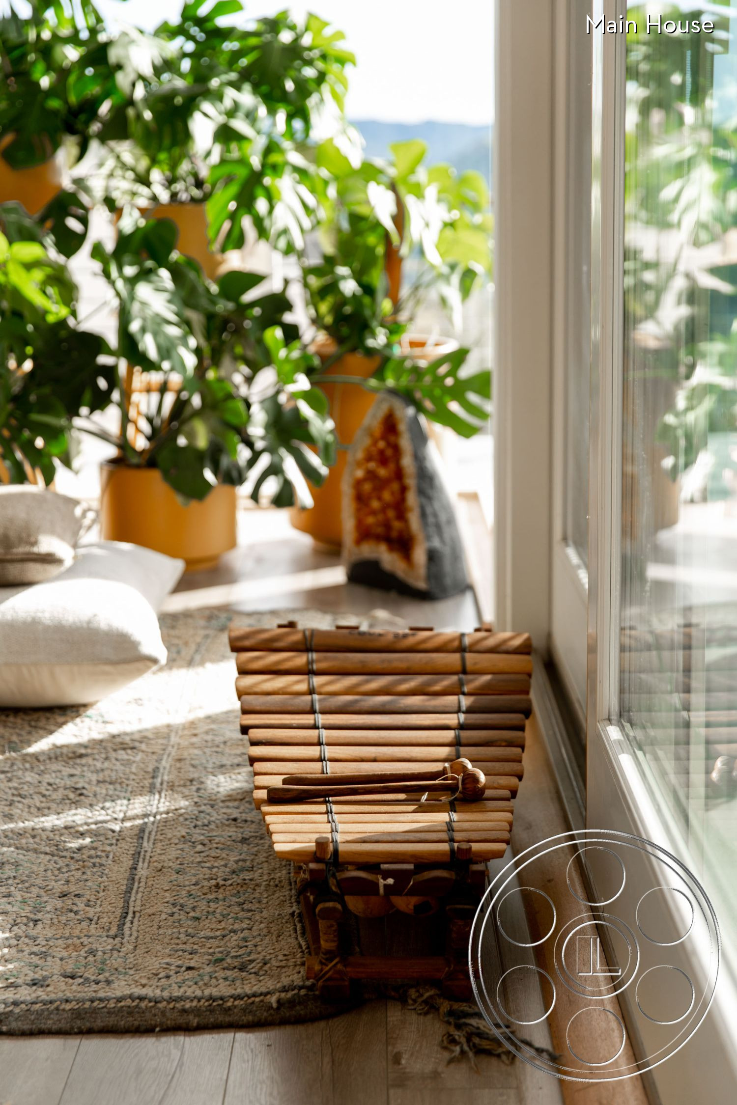 Modern 242 - Wood, Window, Home Decor, potted plant