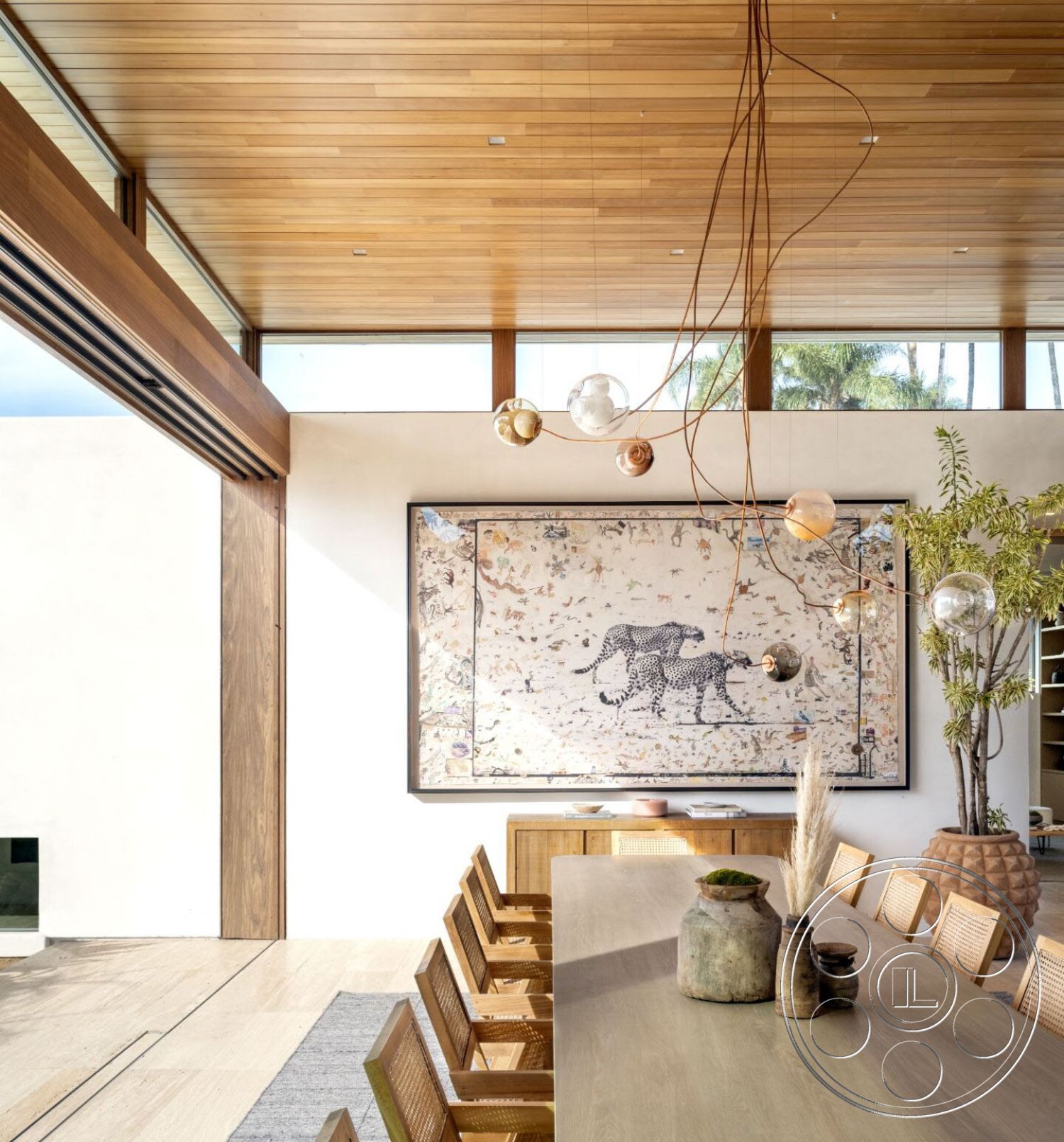 Modern 529 - Indoors, Room, Furniture, Table, Home Decor, Dining Table, Dining Room, slate, art, Wood Panels, large patio doors, large patio sliding doors