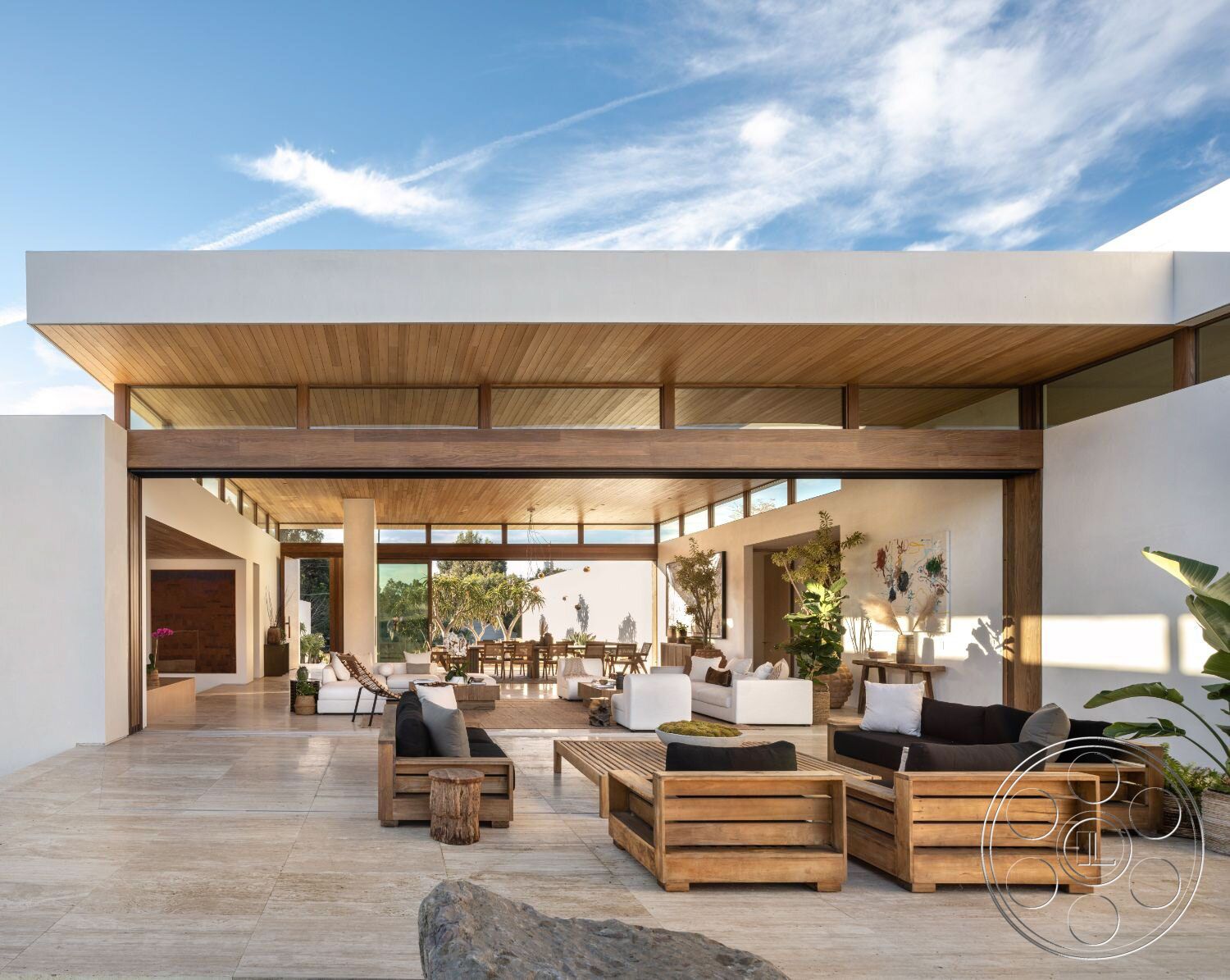 Modern 529 - wood, outdoors, patio, patio furniture, Lounge, slate floors, wooden chairs, wood accent