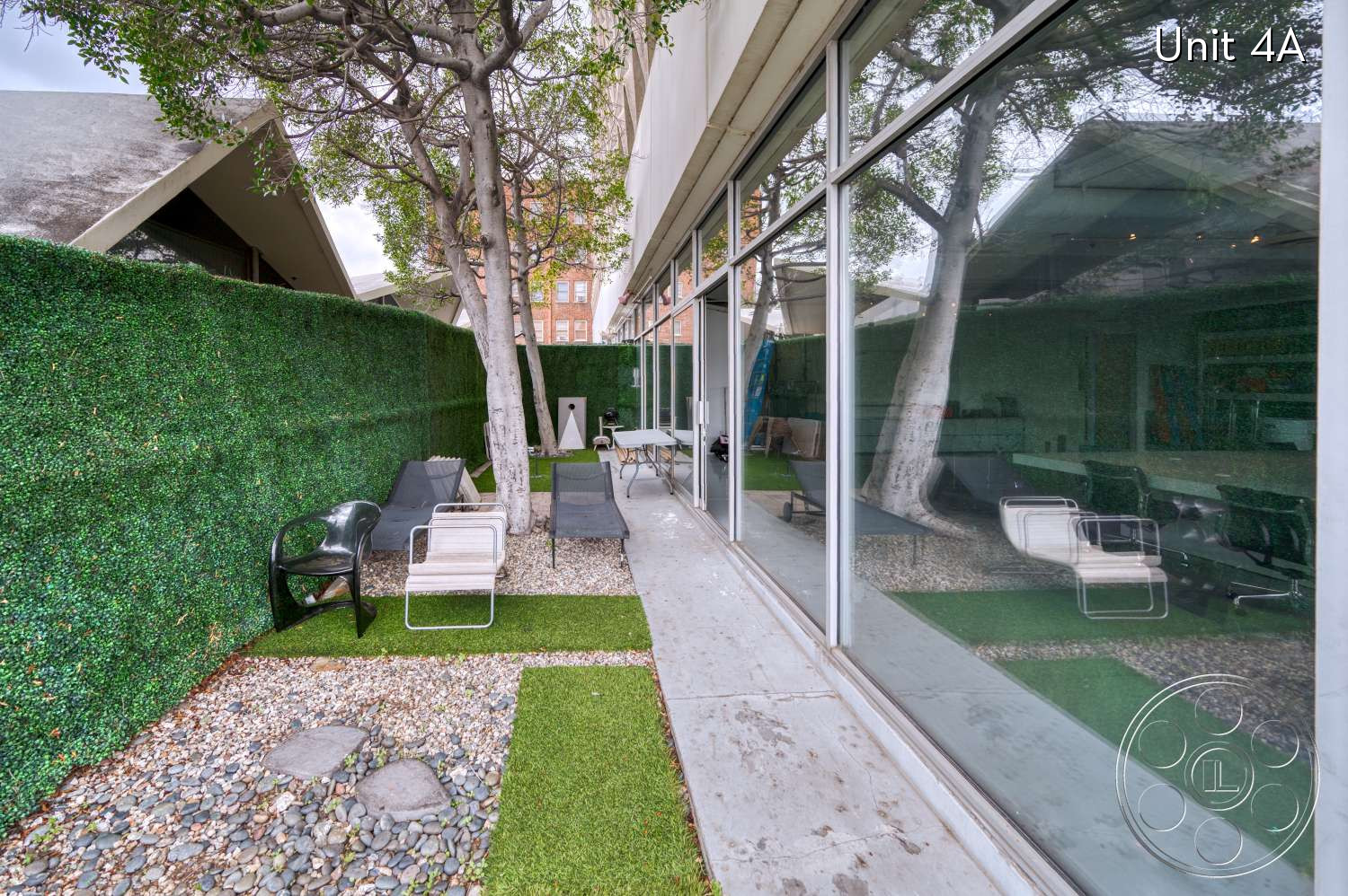 American Cement Building - Patio, Furniture, Outdoors, Grass, House, Path, Flagstone, Slate, Garden, Walkway