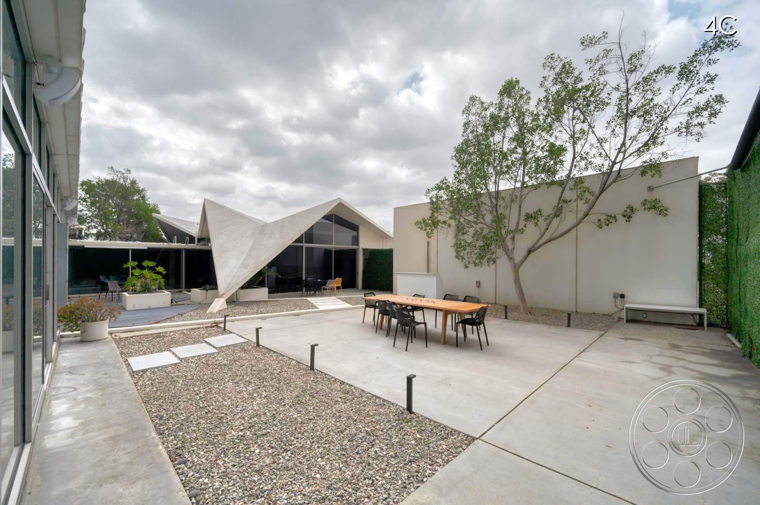 American Cement Building - Patio, Indoors, Furniture, Plywood, Villa, House, Path, Flagstone, Slate, Walkway