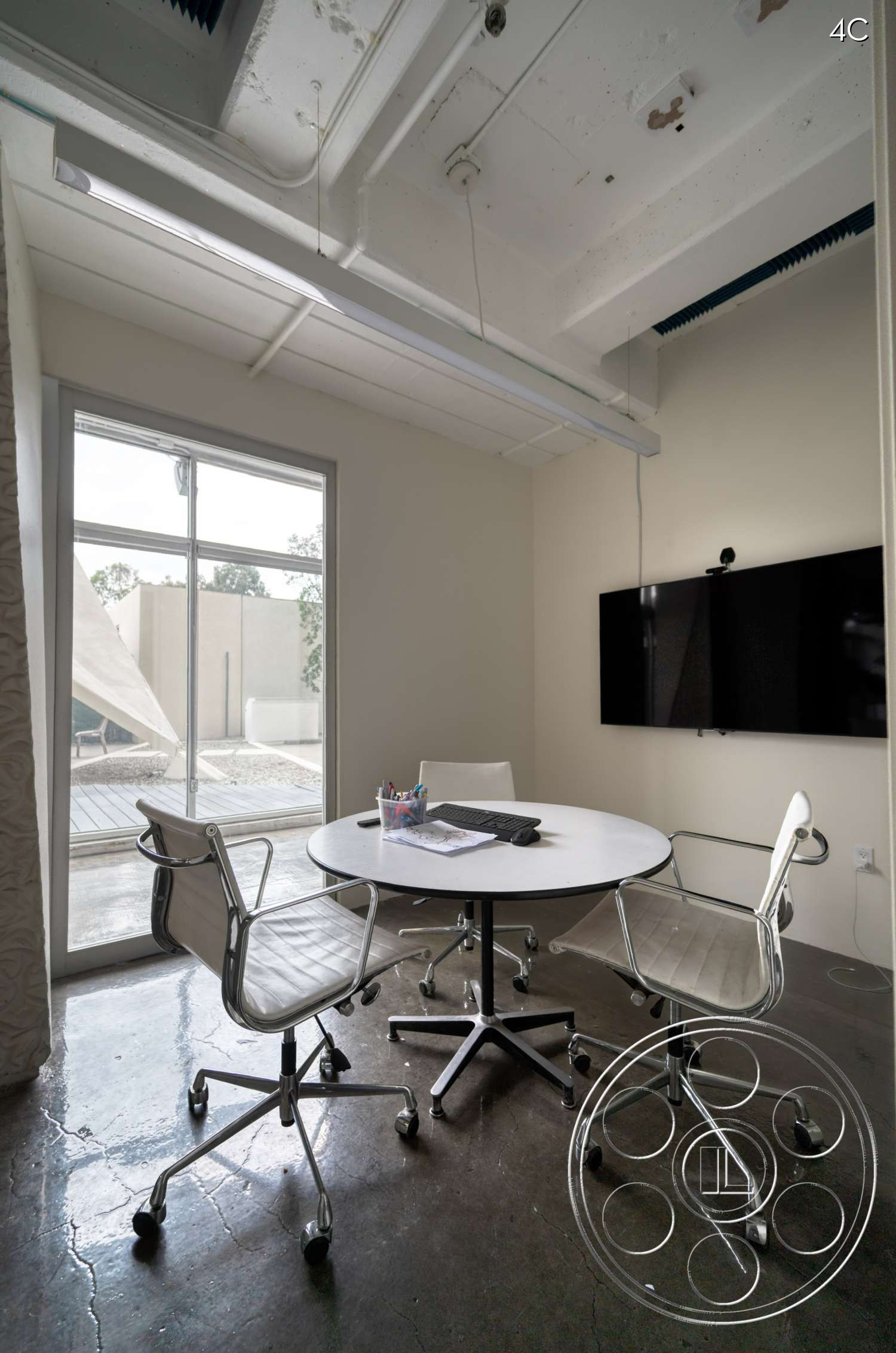 American Cement Building - Indoors, Furniture, Office, Table, Desk