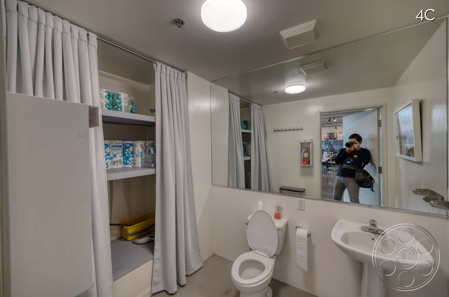 American Cement Building - Indoors, Room, Sink Faucet, Bathroom, Toilet, Sink, Accessories, Handbag, Bag