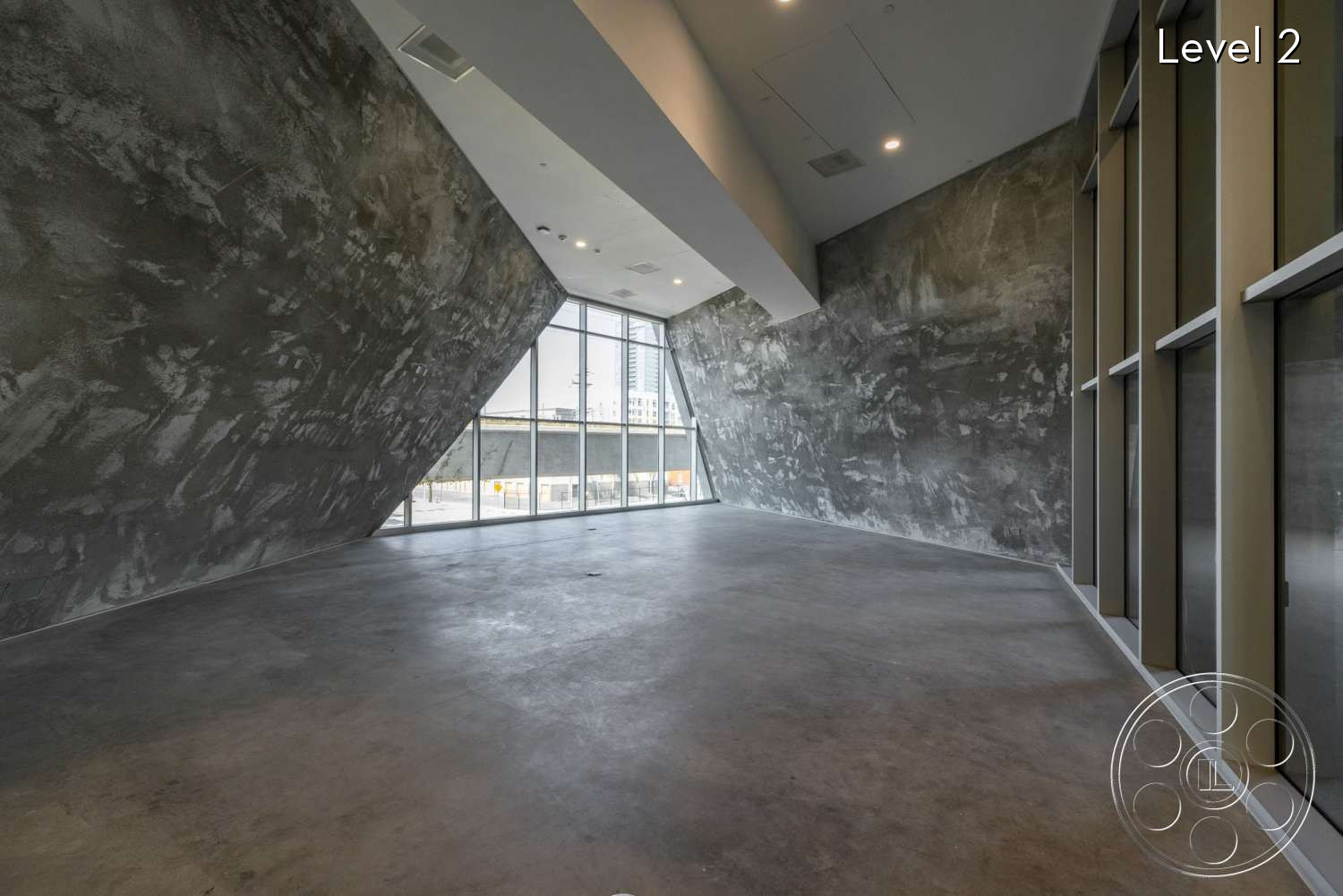 The Wrapper Building - lobby, concrete