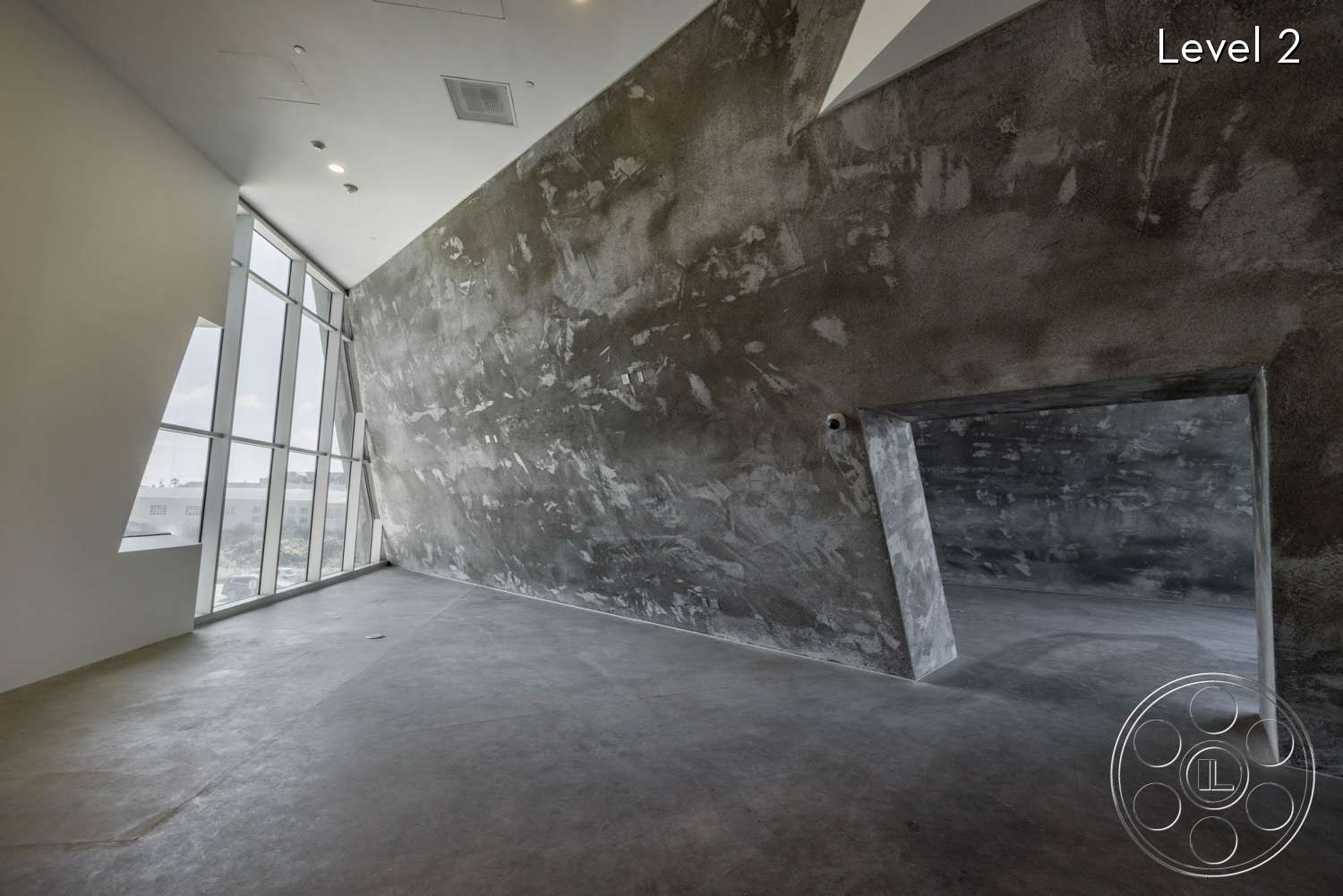 The Wrapper Building - lobby, concrete