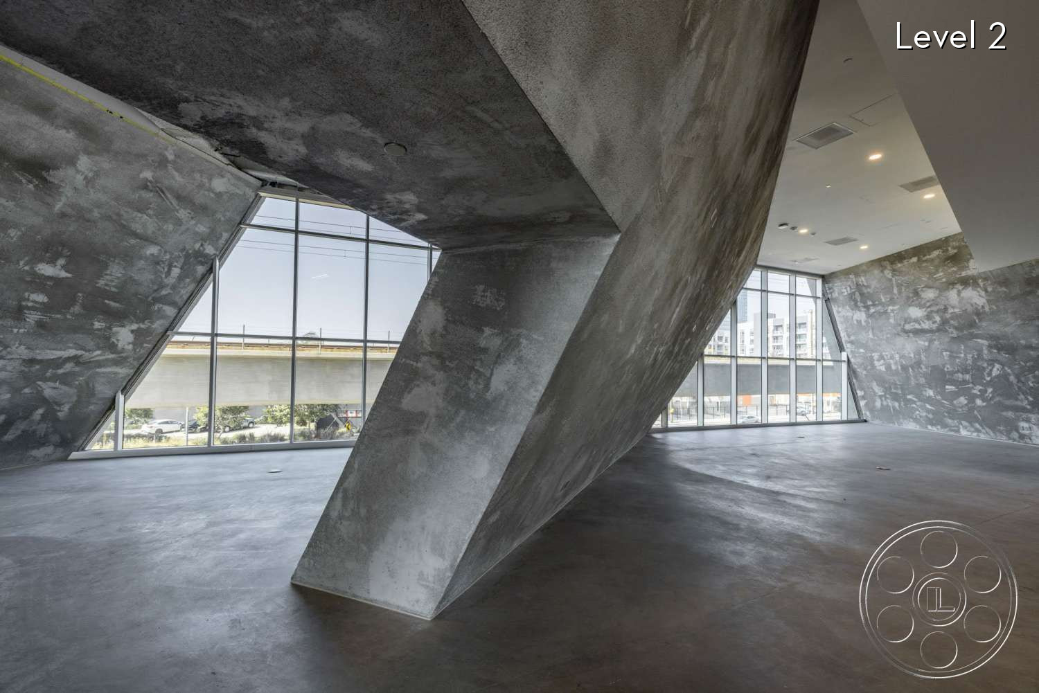 The Wrapper Building - architecture, lobby, windows, concrete