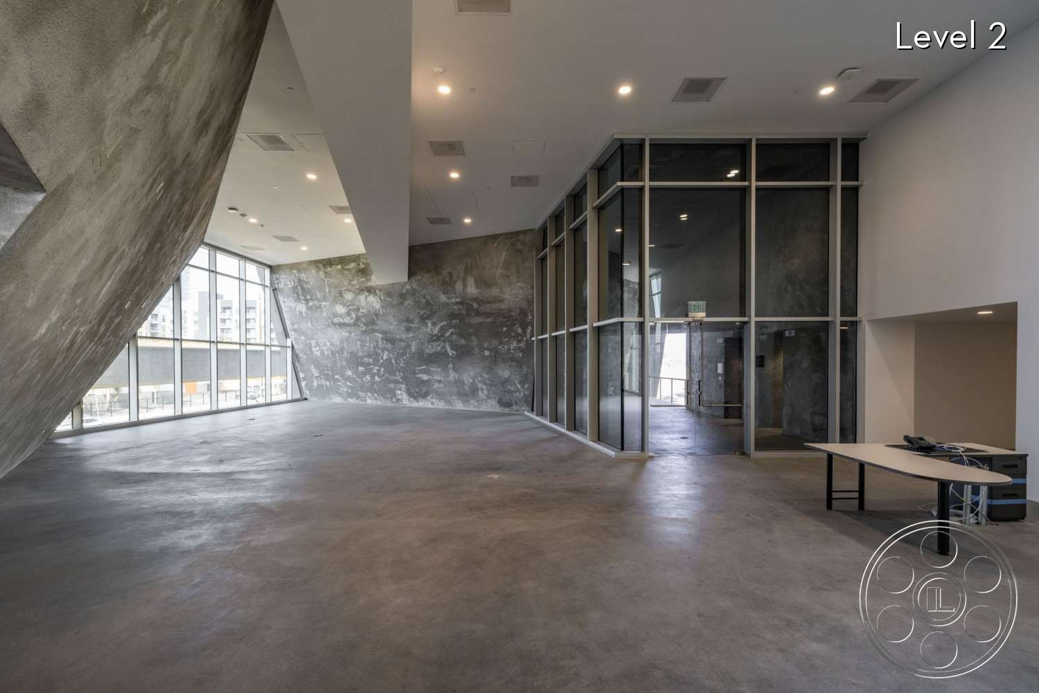 The Wrapper Building - lobby, concrete office