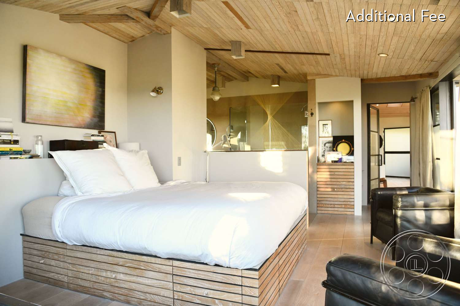 Zen Garden - bedroom, Bed, wood ceiling