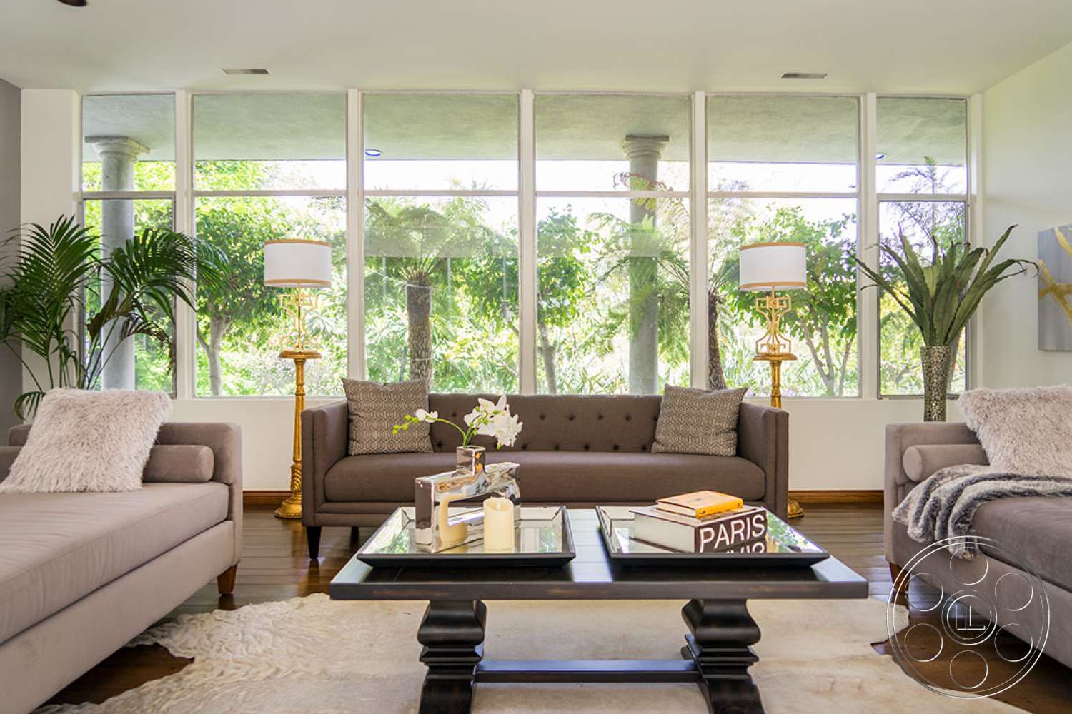 Old Hollywood 3 - indoors, furniture, table, room, living room, couch, coffee table, rug, tabletop