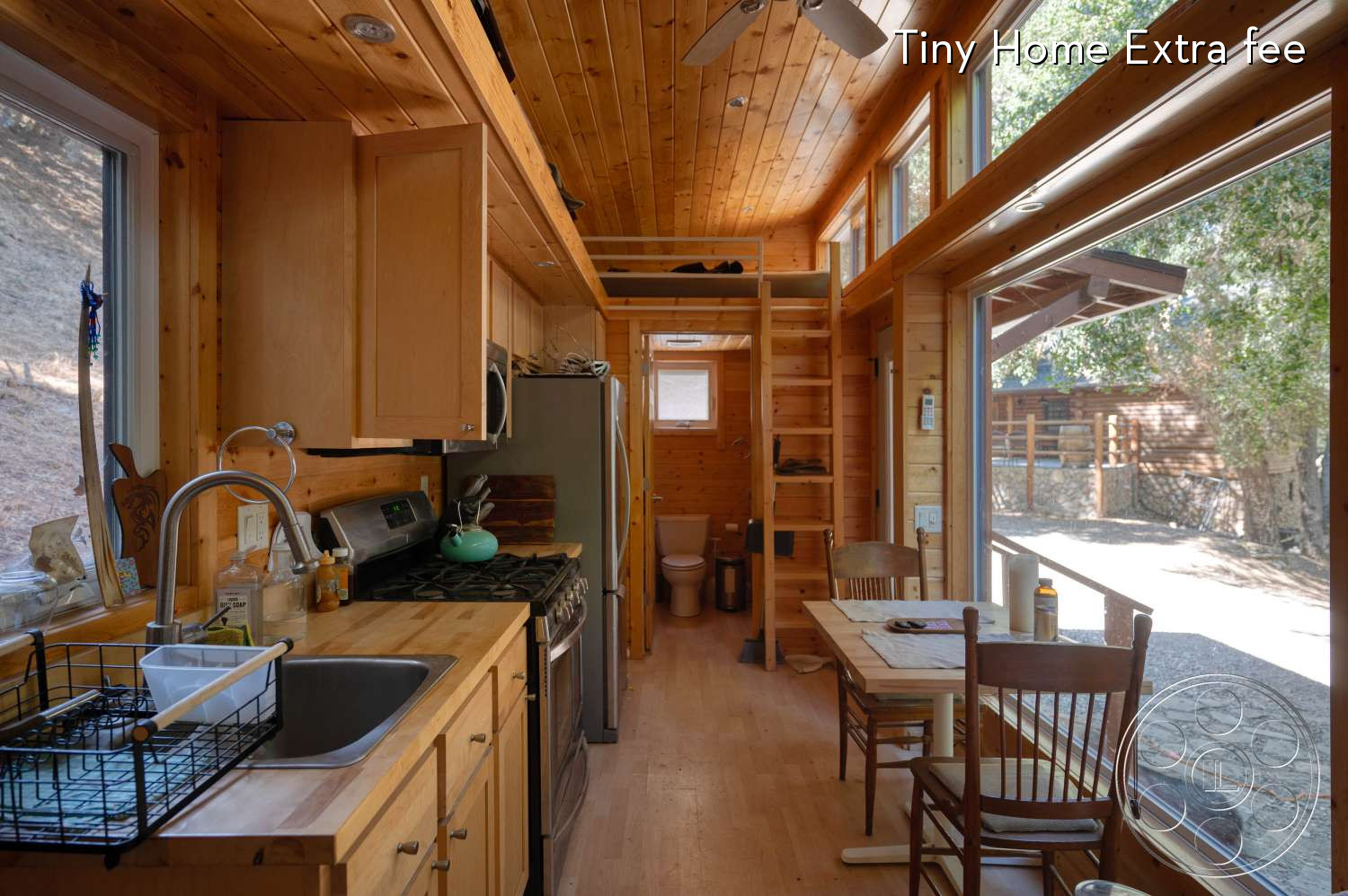 Topanga Log Cabin - Plywood, Hardwood, Kitchen