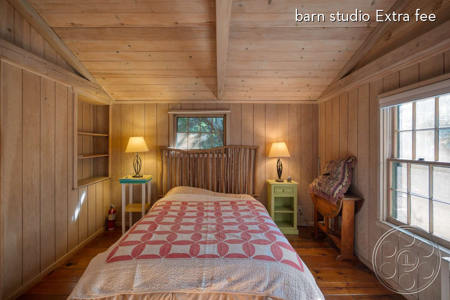 Topanga Log Cabin - Hardwood, Bed, Wood Panels
