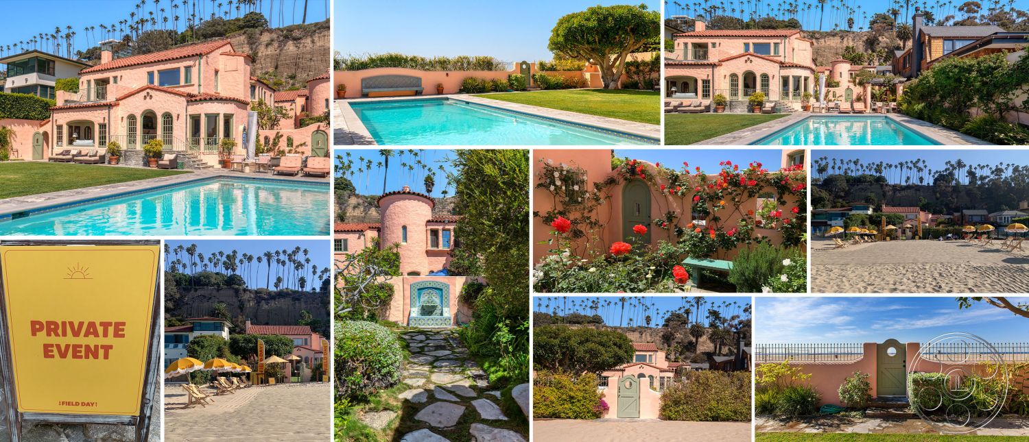 The Pink Beach House collage