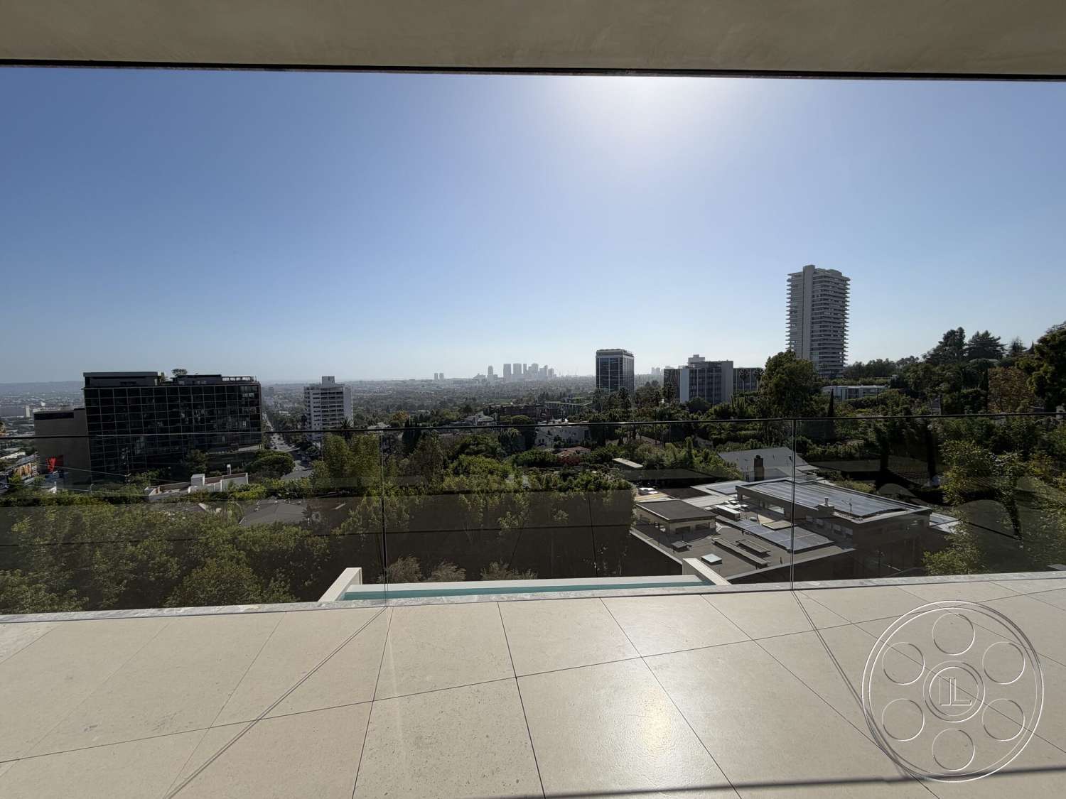 Modern 532 - contemporary style, exterior, modern architecture, minimalist design, surrounding greenery, city skyline view, open terrace, glass balcony railing, large concrete patio flooring