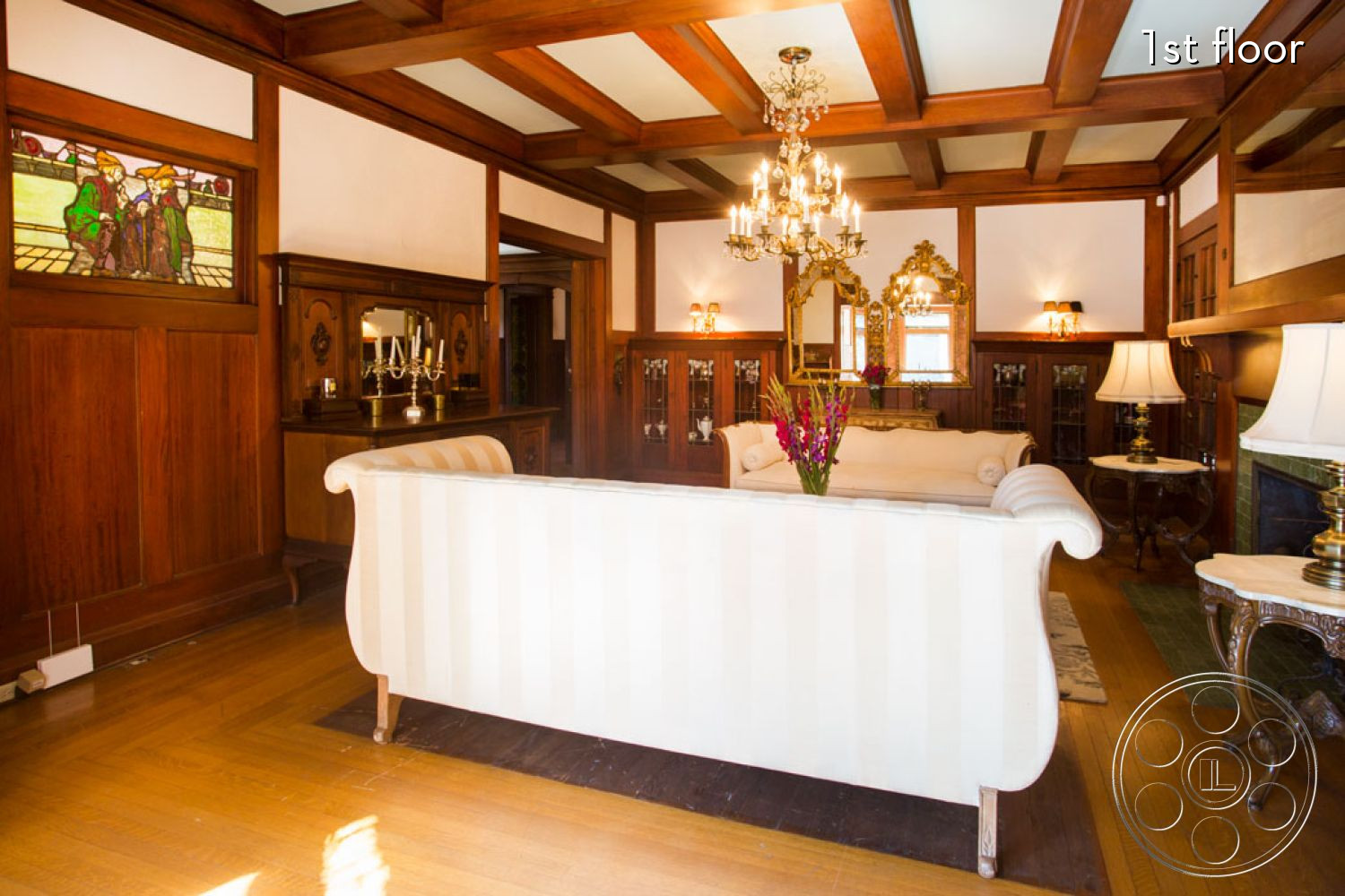 The Rosenheim Mansion - furniture, table, wood, lamp, plywood, hardwood, lighting