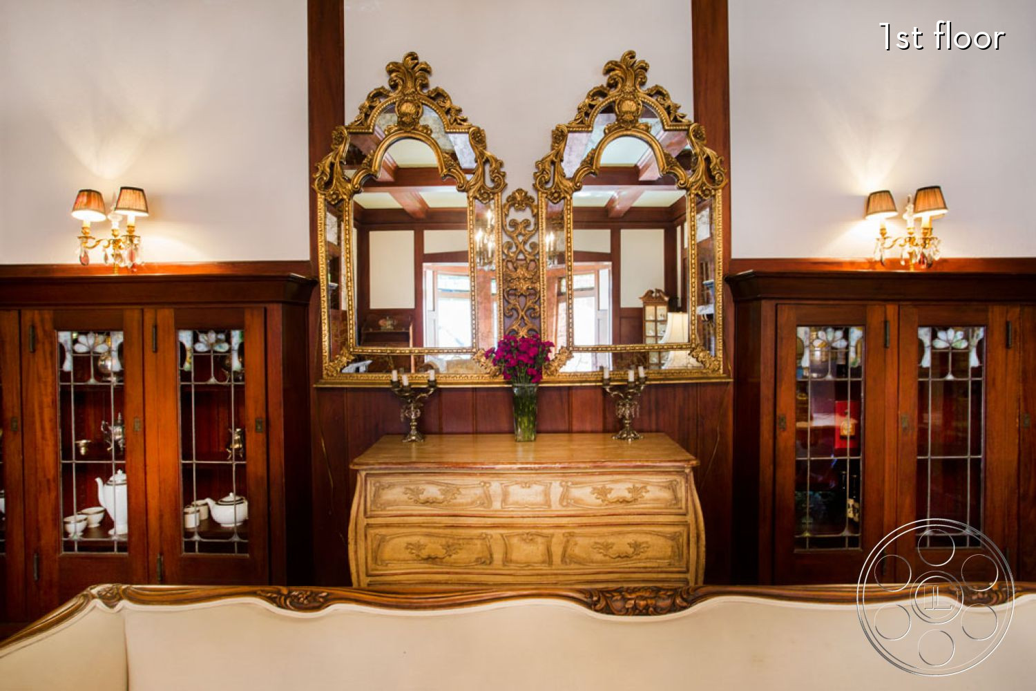 The Rosenheim Mansion - indoors, furniture, wood, cabinet, sideboard