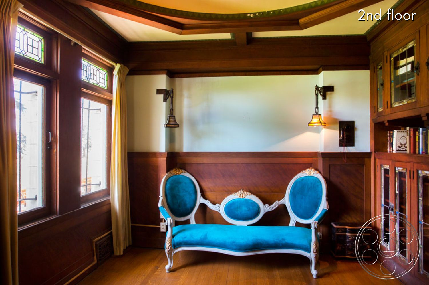 The Rosenheim Mansion - indoors, furniture, room, chair, wood, living room, plywood, hardwood, couch