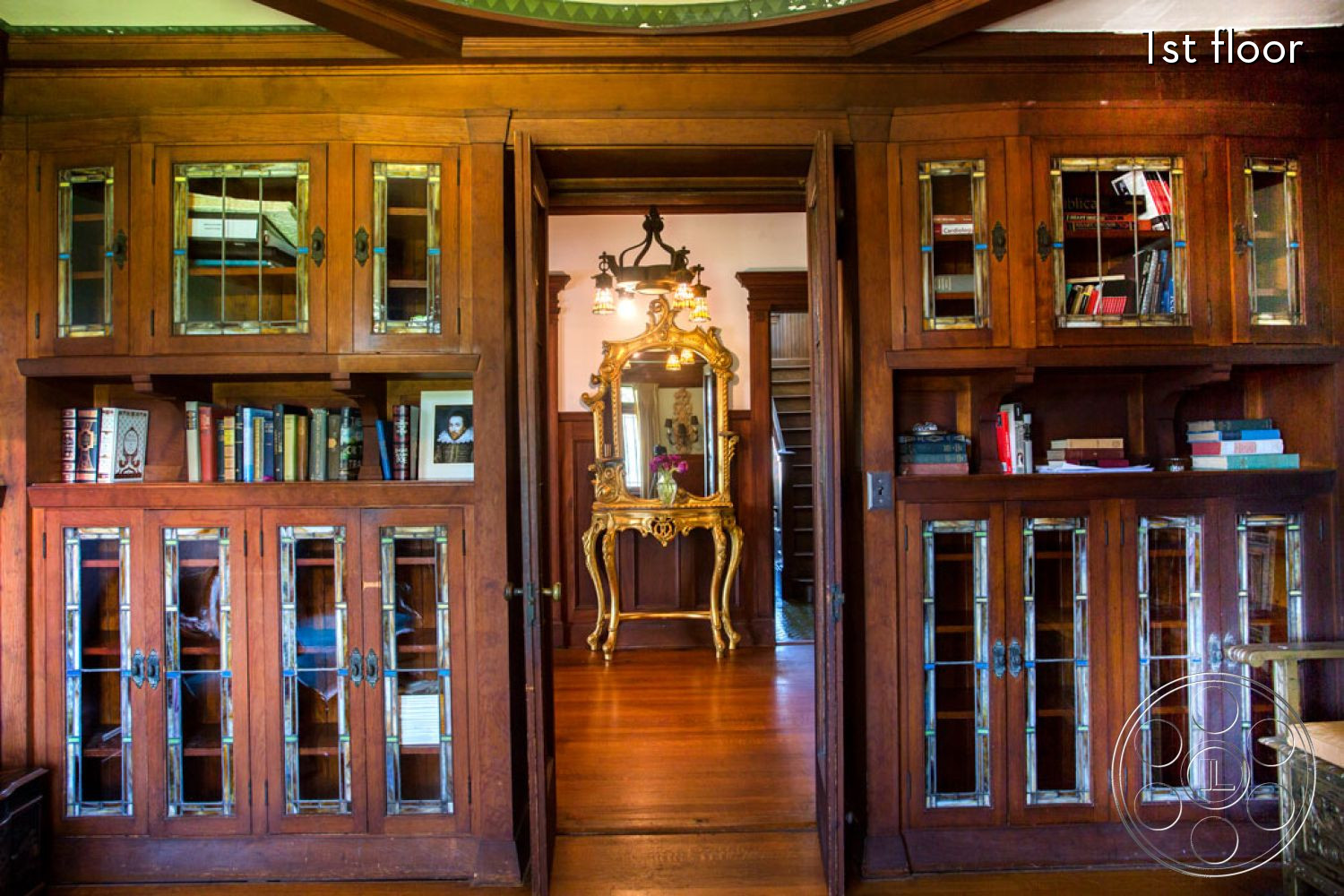 The Rosenheim Mansion - furniture, wood, door, hardwood, bookcase, cabinet, china cabinet