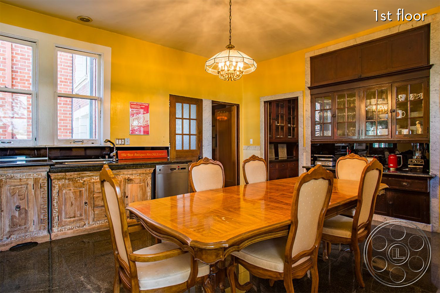 The Rosenheim Mansion - indoors, furniture, room, chair, table, wood, home decor, hardwood, dining table