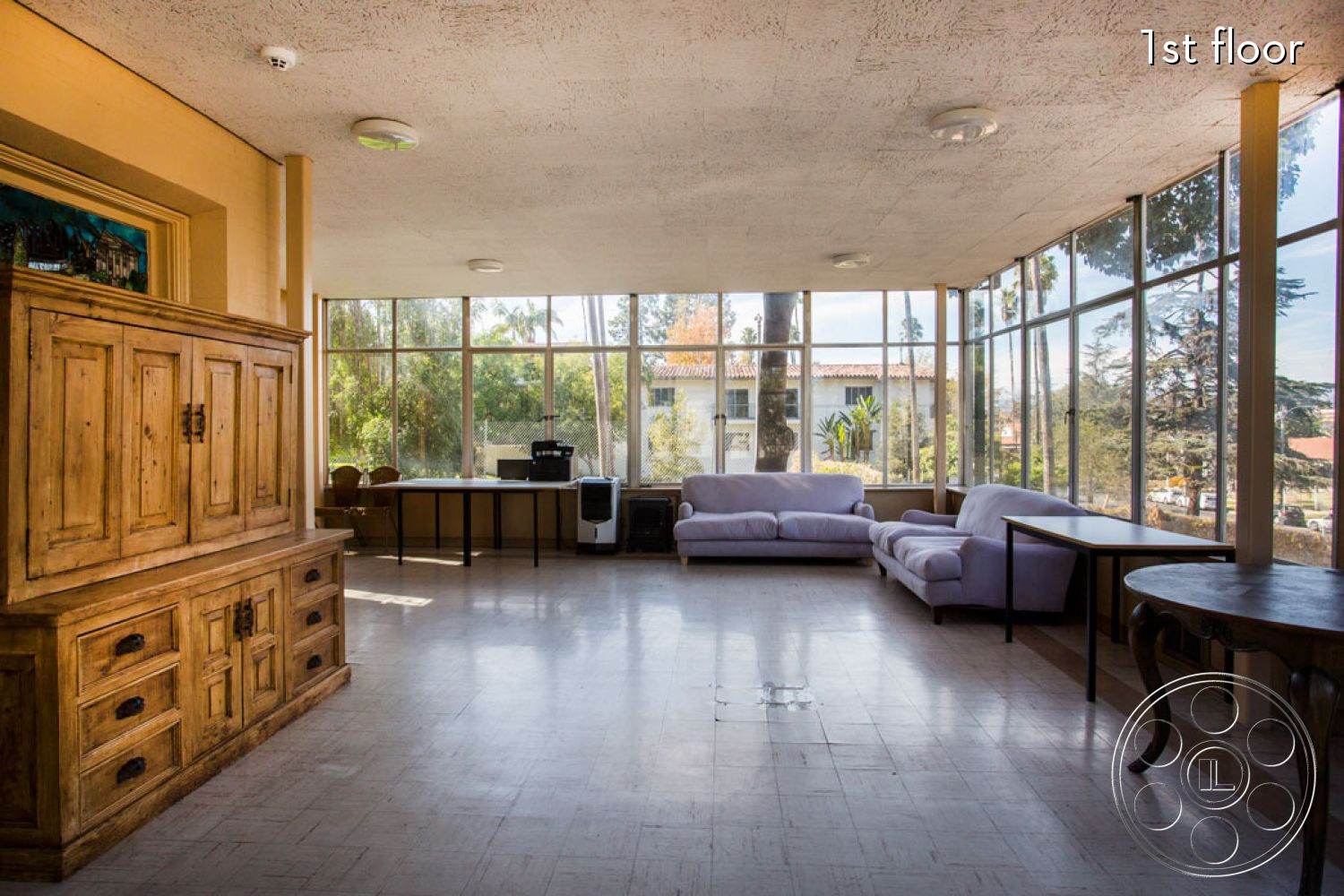 The Rosenheim Mansion - family room - indoors, furniture, room, wood, living room, hardwood, couch, family room